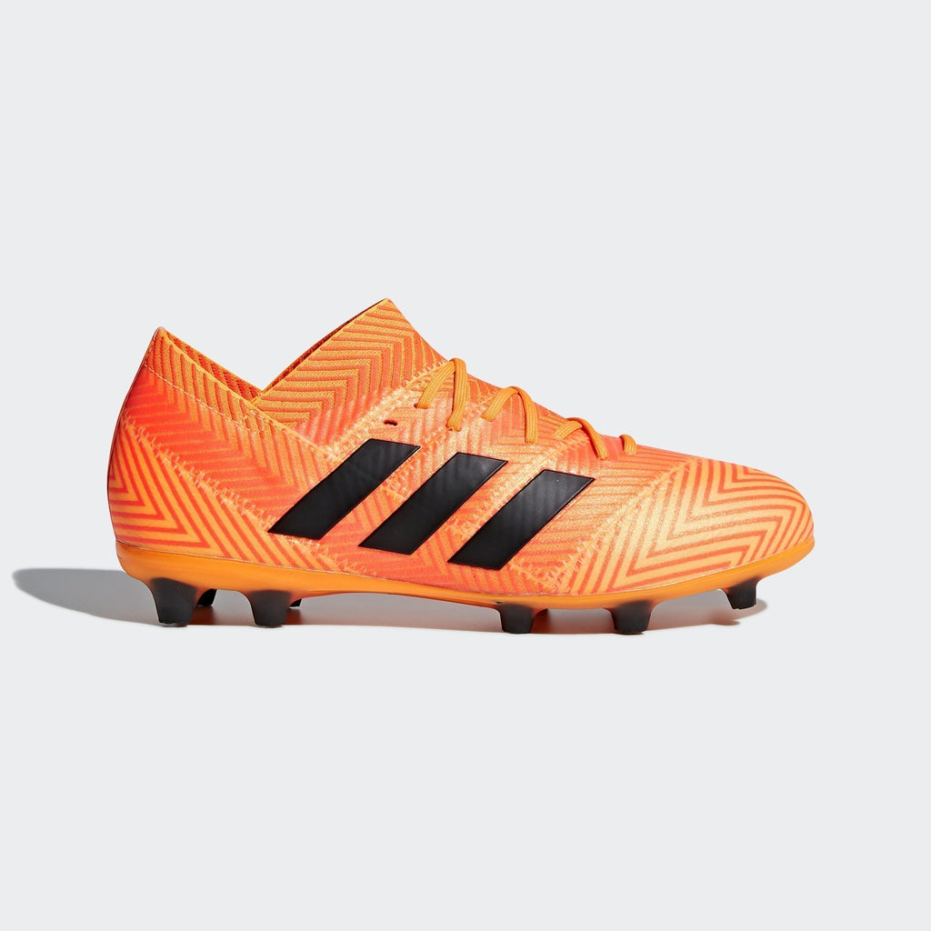 Kid's Nemeziz 18.1 FG Soccer Cleats - Zest/Core Black/Solar Red - DB2350-ADIDAS by Adidas | Available at Niky's Sports
