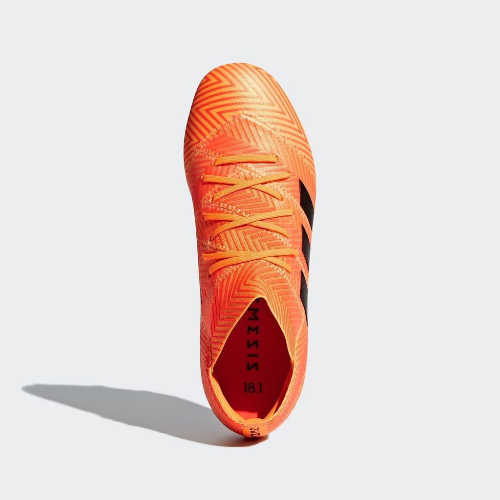 Kid's Nemeziz 18.1 FG Soccer Cleats - Zest/Core Black/Solar Red - DB2350-ADIDAS by Adidas | Available at Niky's Sports