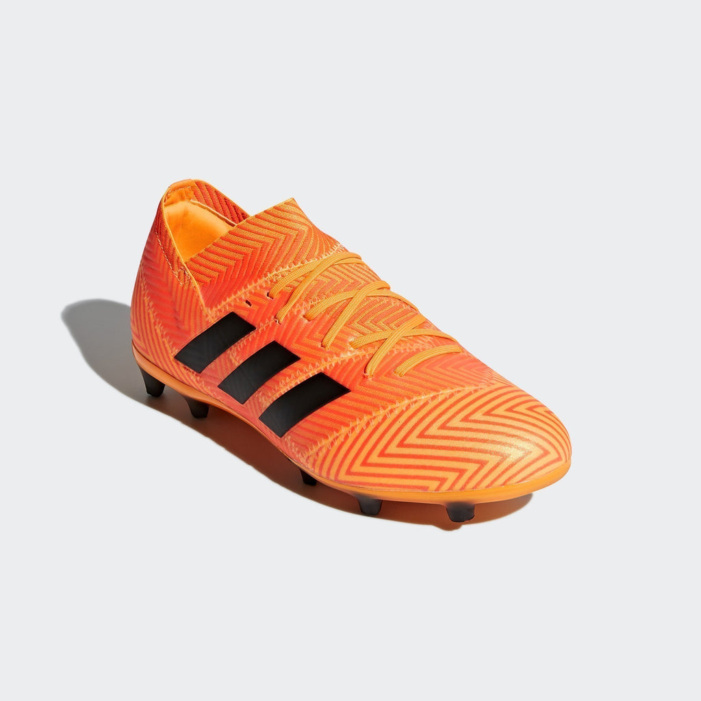 Kid's Nemeziz 18.1 FG Soccer Cleats - Zest/Core Black/Solar Red - DB2350-ADIDAS by Adidas | Available at Niky's Sports