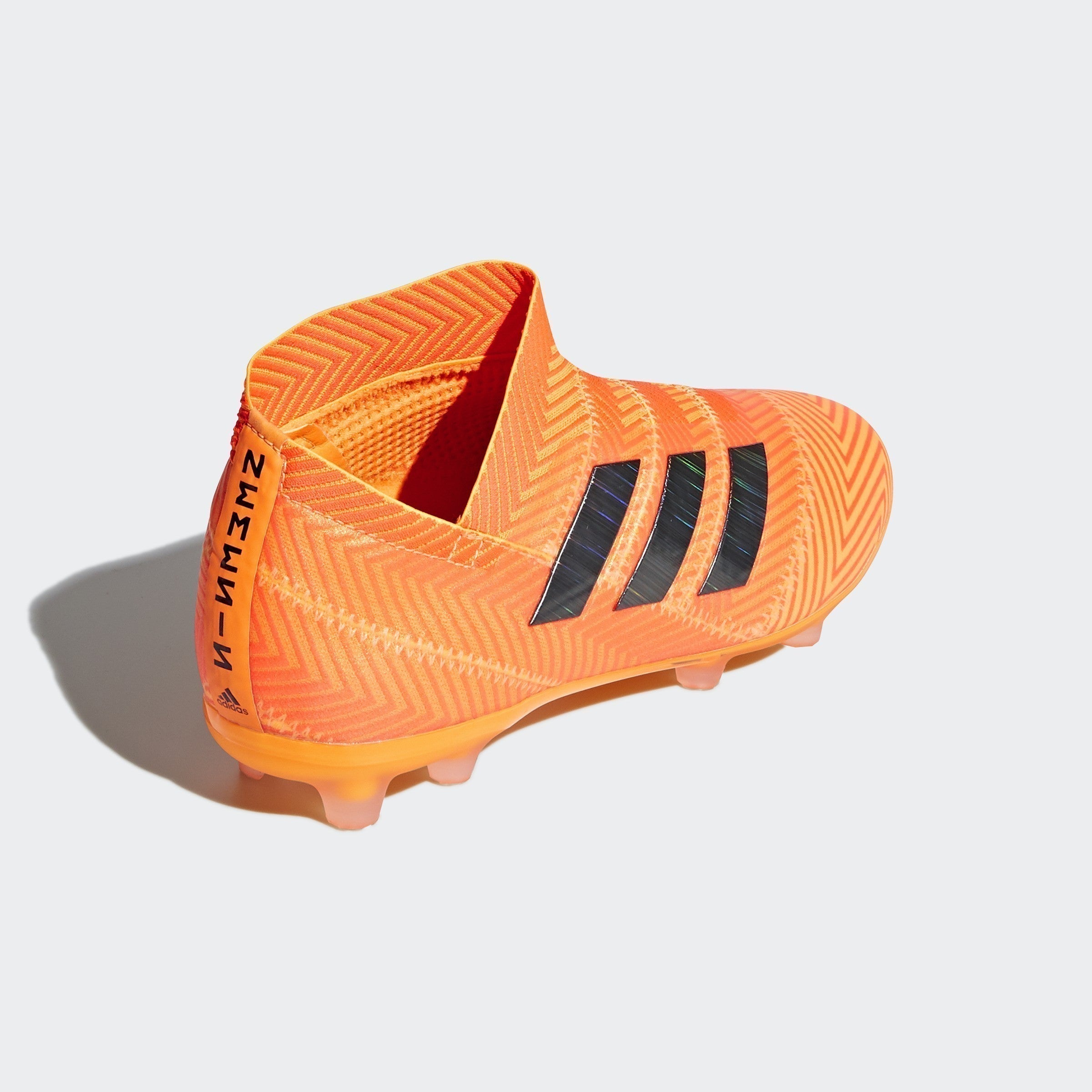 Kid's Nemeziz 18+ FG Soccer Cleats - Zest/Core Black/Solar Red
