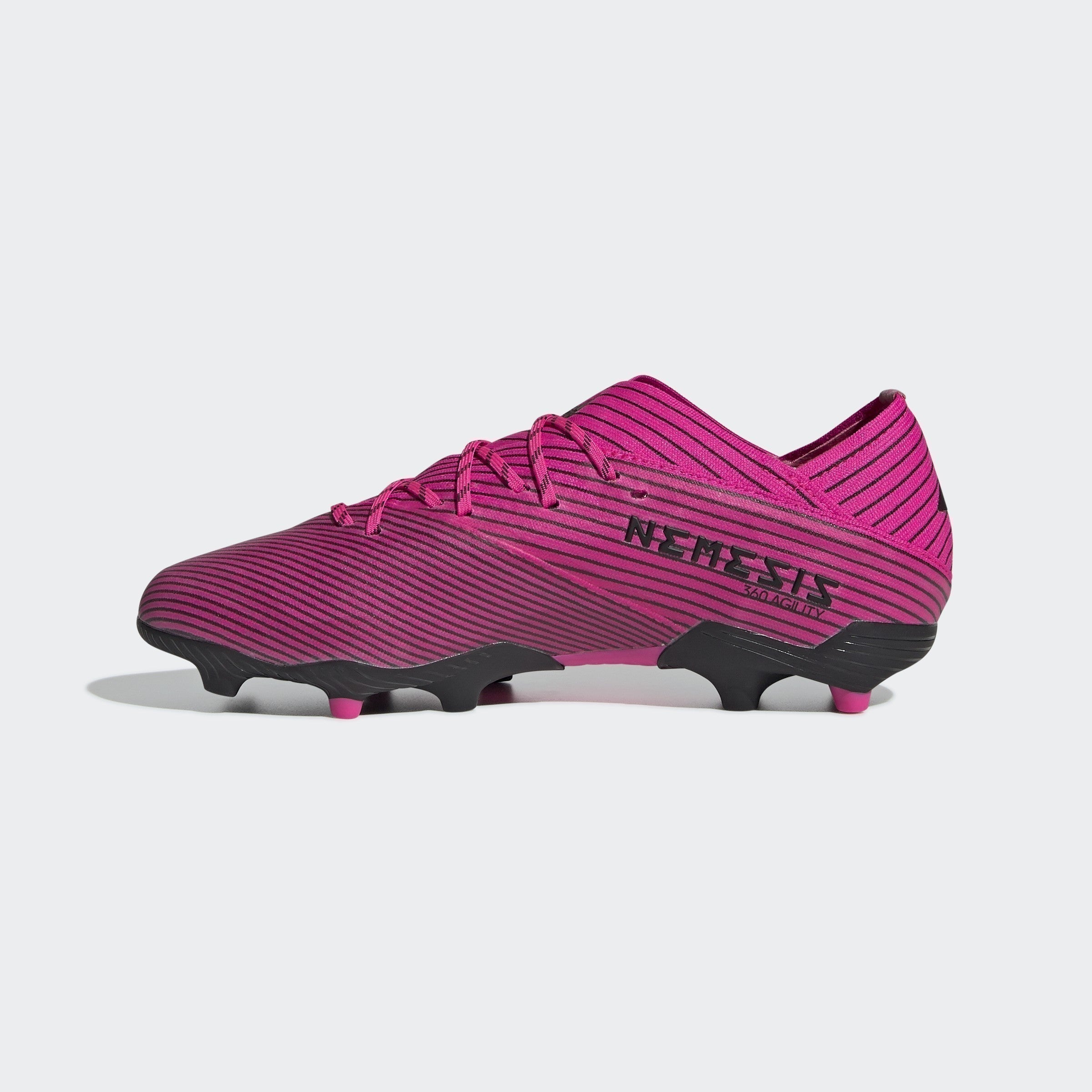 Nemeziz 19.1 FG Kid's Cleats - Shock Pink/Core Black - F99956-ADIDAS by Adidas | Available at Niky's Sports