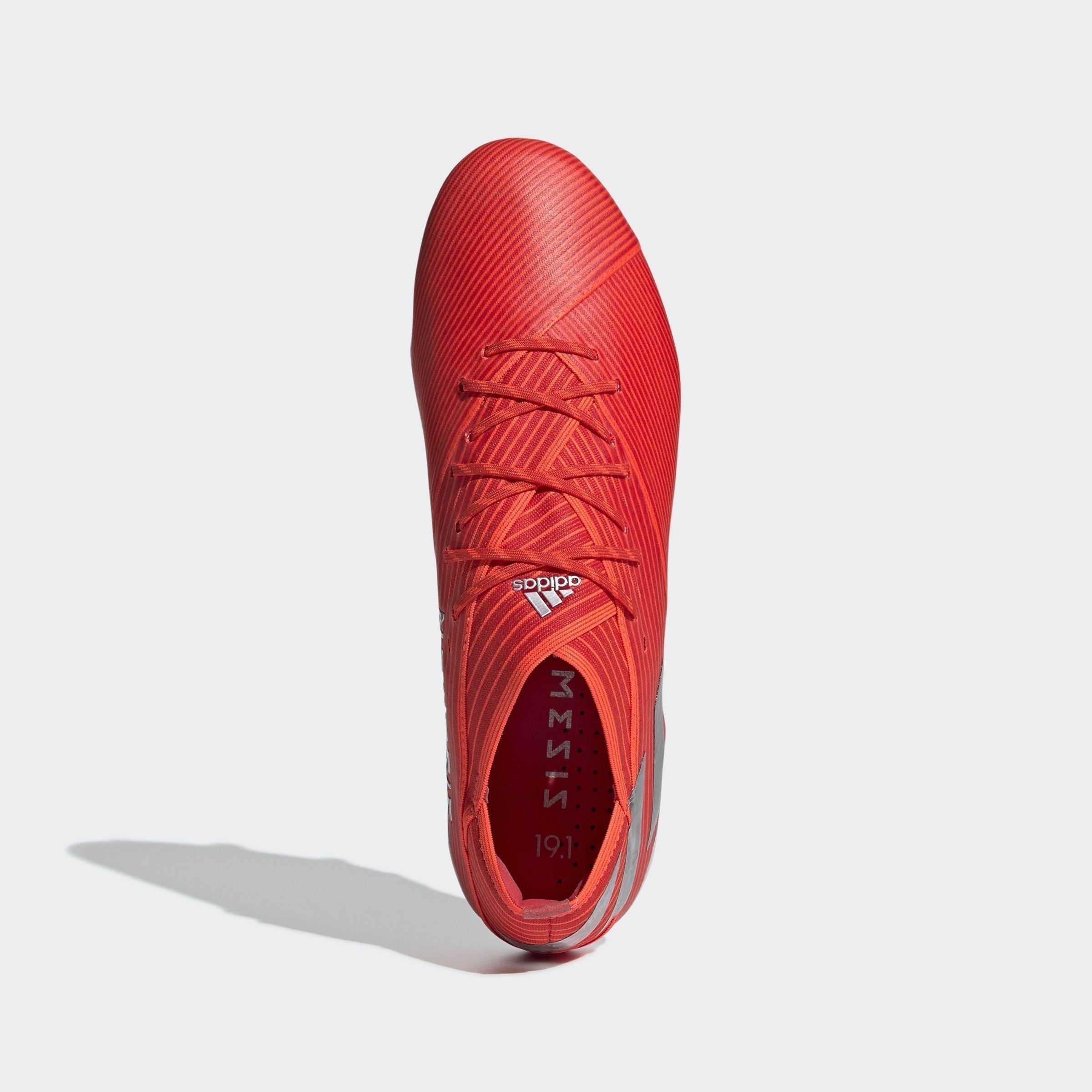 Nemeziz 19.1 FG Men's Cleats - Active Red/Silver Metallic/Solar Red - F34408-ADIDAS by Adidas | Available at Niky's Sports