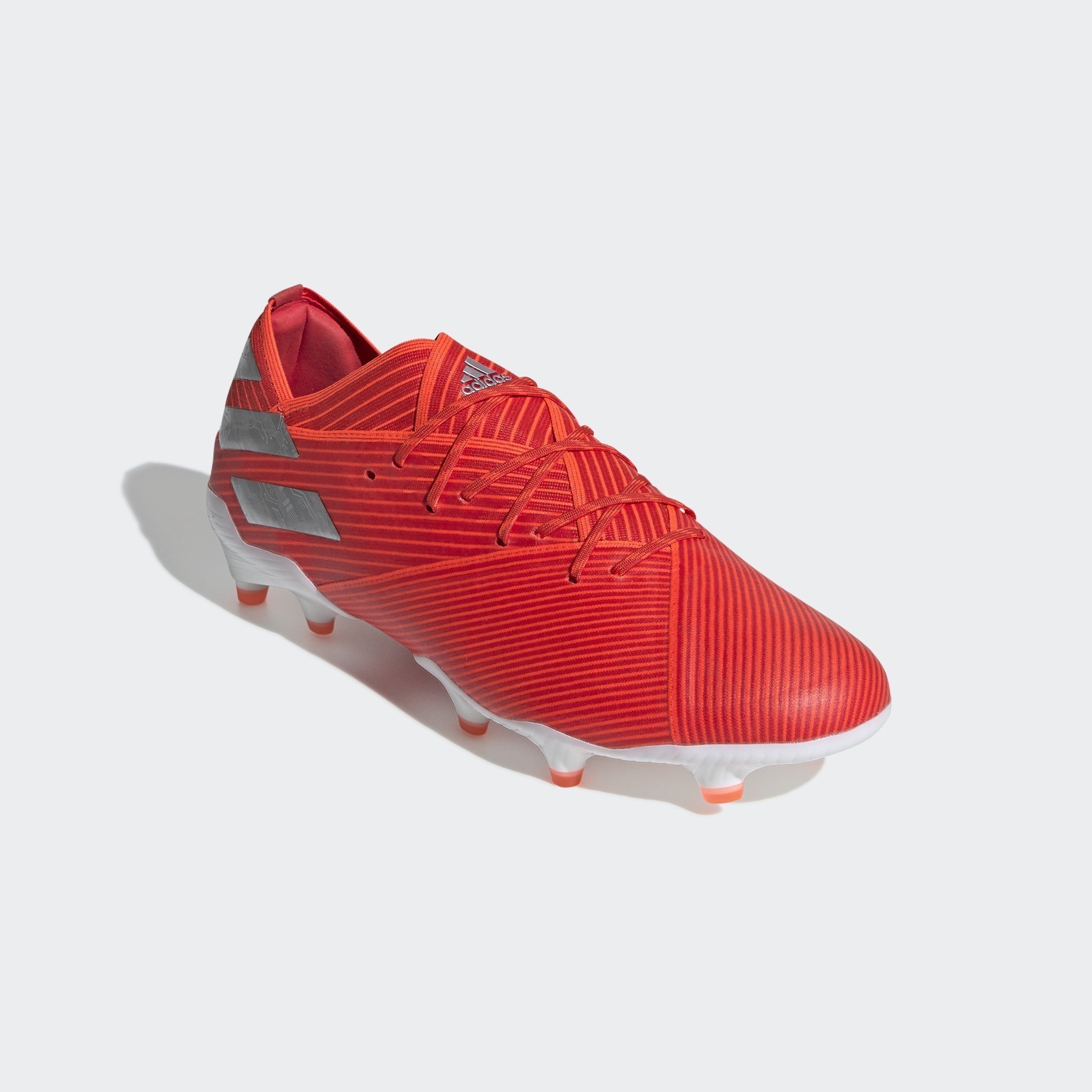 Nemeziz 19.1 FG Men's Cleats - Active Red/Silver Metallic/Solar Red - F34408-ADIDAS by Adidas | Available at Niky's Sports