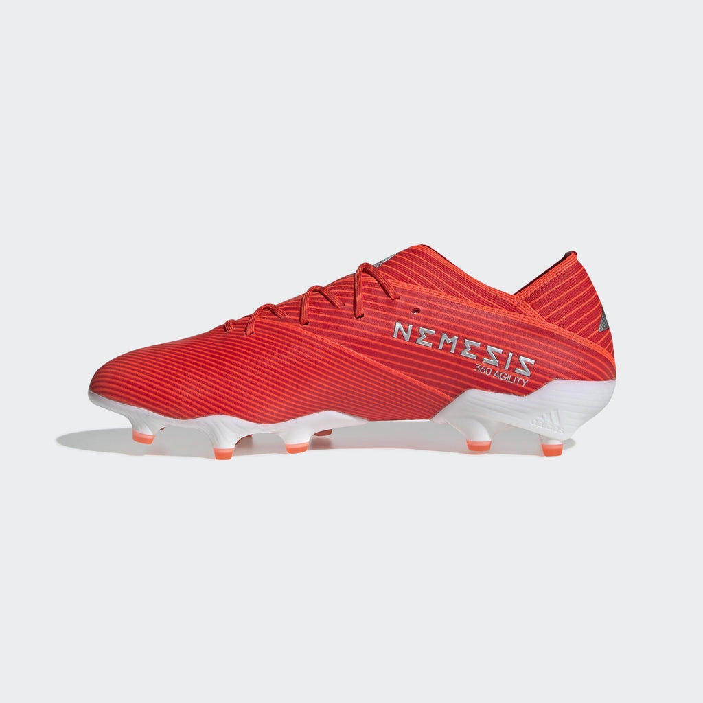 Nemeziz 19.1 FG Men's Cleats - Active Red/Silver Metallic/Solar Red - F34408-ADIDAS by Adidas | Available at Niky's Sports