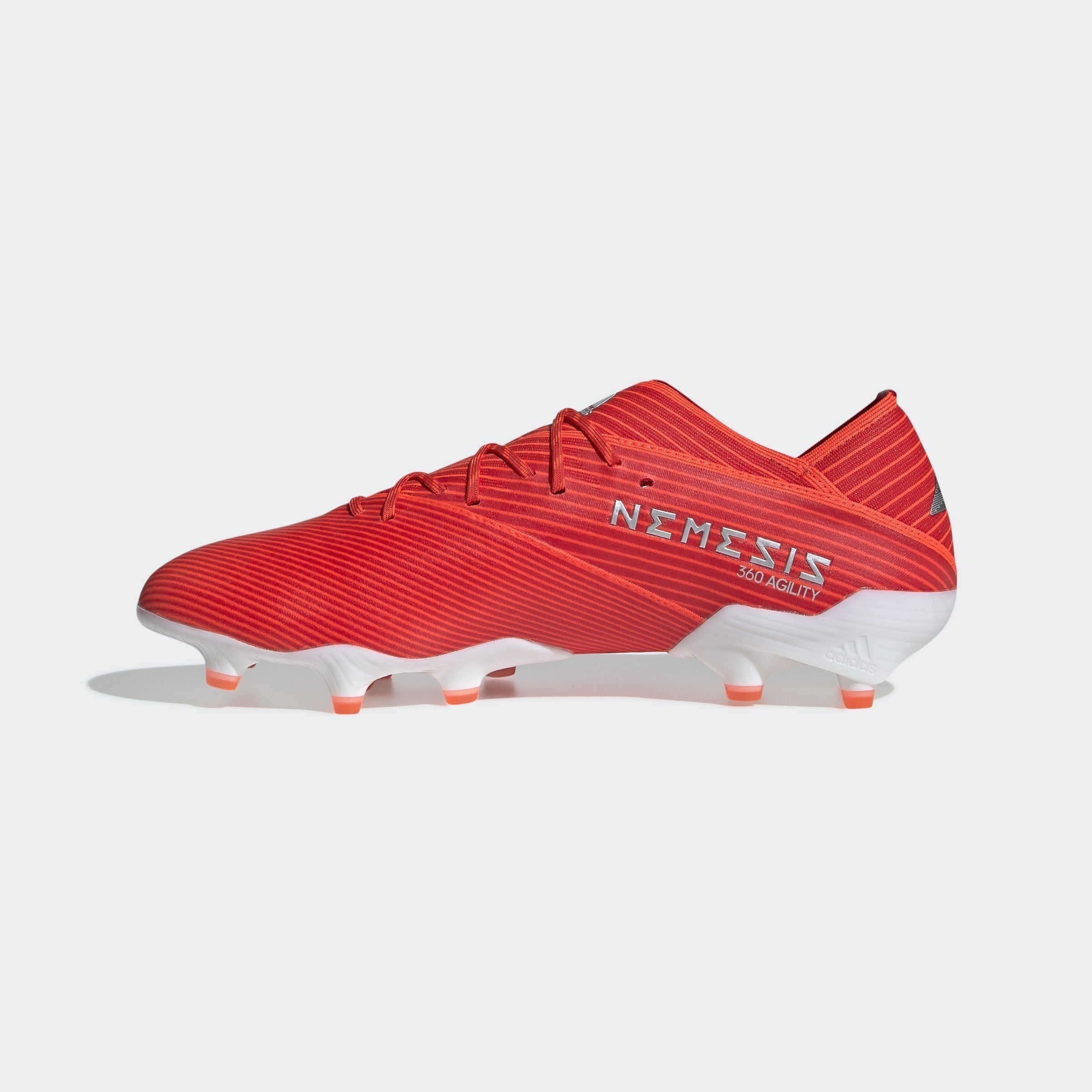 Nemeziz 19.1 FG Men's Cleats - Active Red/Silver Metallic/Solar Red - F34408-ADIDAS by Adidas | Available at Niky's Sports