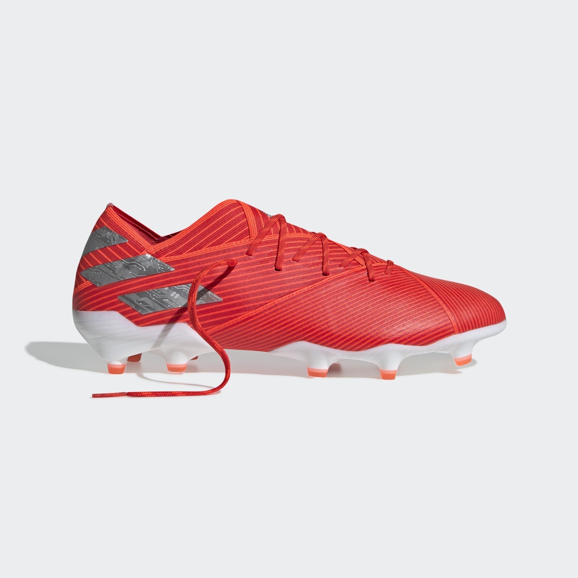 Nemeziz 19.1 FG Men's Cleats - Active Red/Silver Metallic/Solar Red - F34408-ADIDAS by Adidas | Available at Niky's Sports