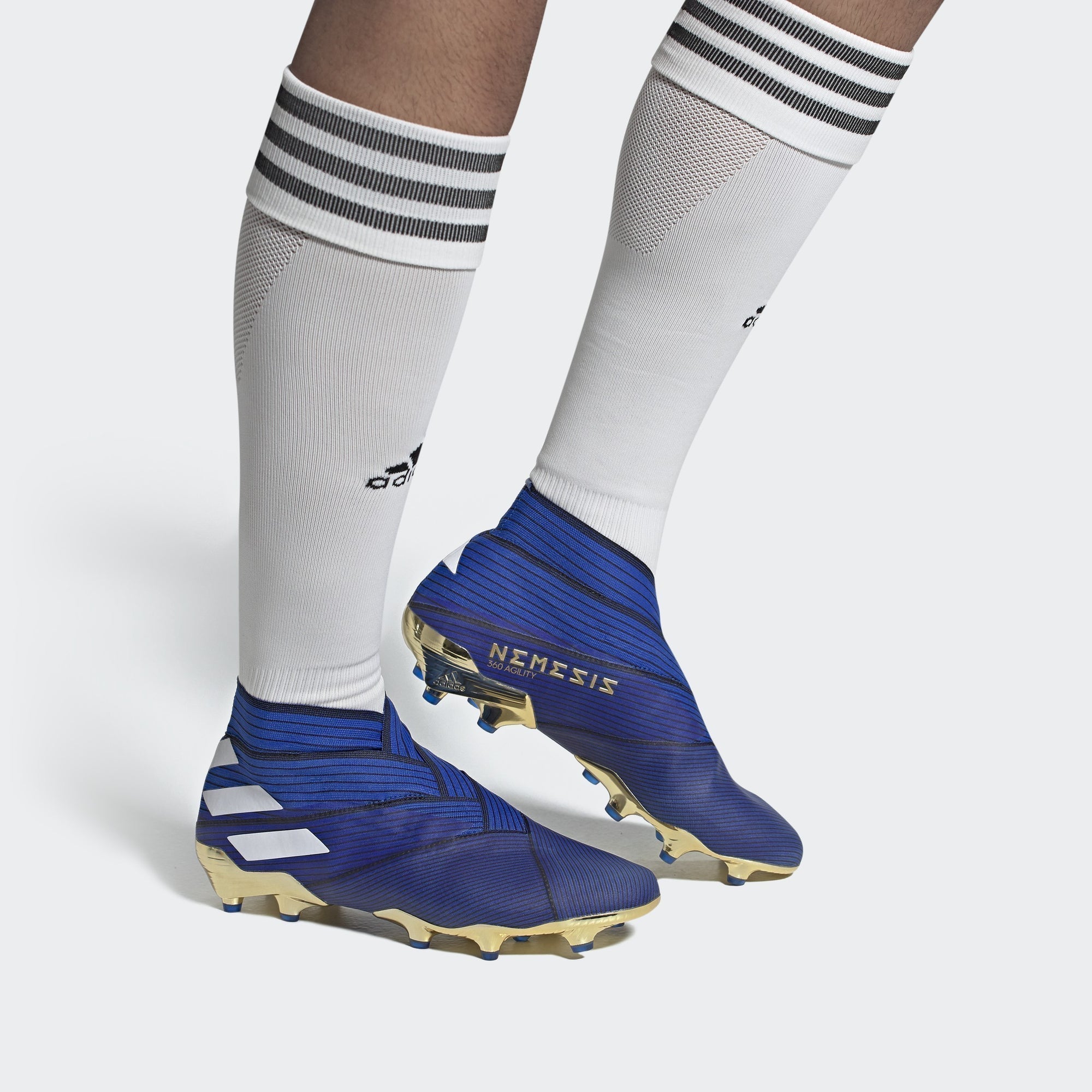 Men s Nemeziz 19 FG Cleats Football Blue White Core Black