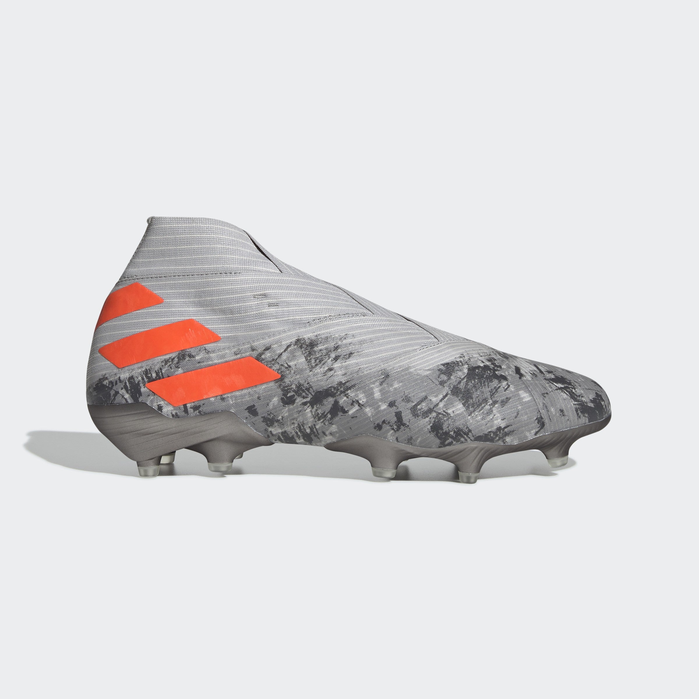 Nemeziz 19+ FG Cleats- Grey Two / Solar Orange / Chalk White - EF8280-ADIDAS by Adidas | Available at Niky's Sports