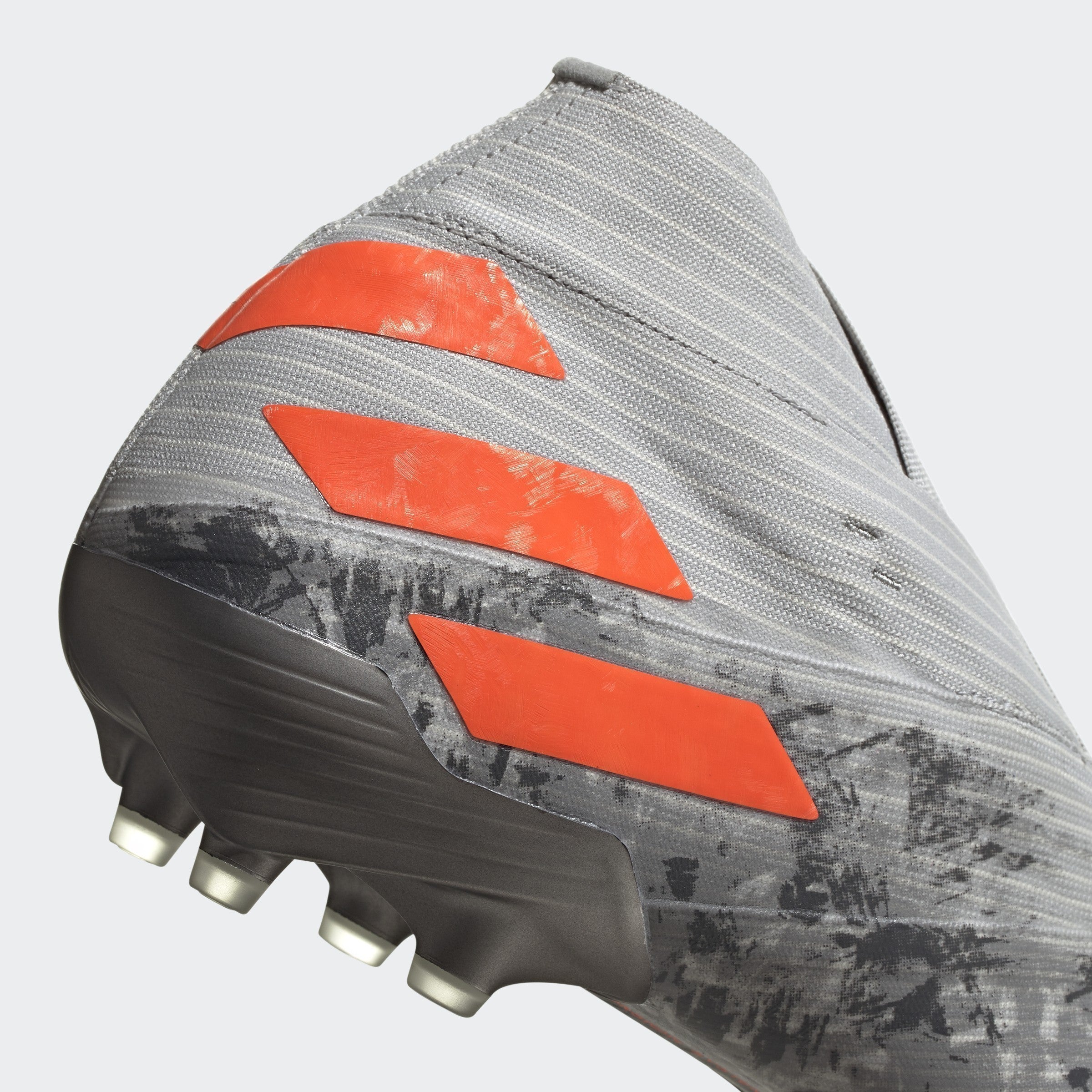 Nemeziz 19+ FG Cleats- Grey Two / Solar Orange / Chalk White - EF8280-ADIDAS by Adidas | Available at Niky's Sports