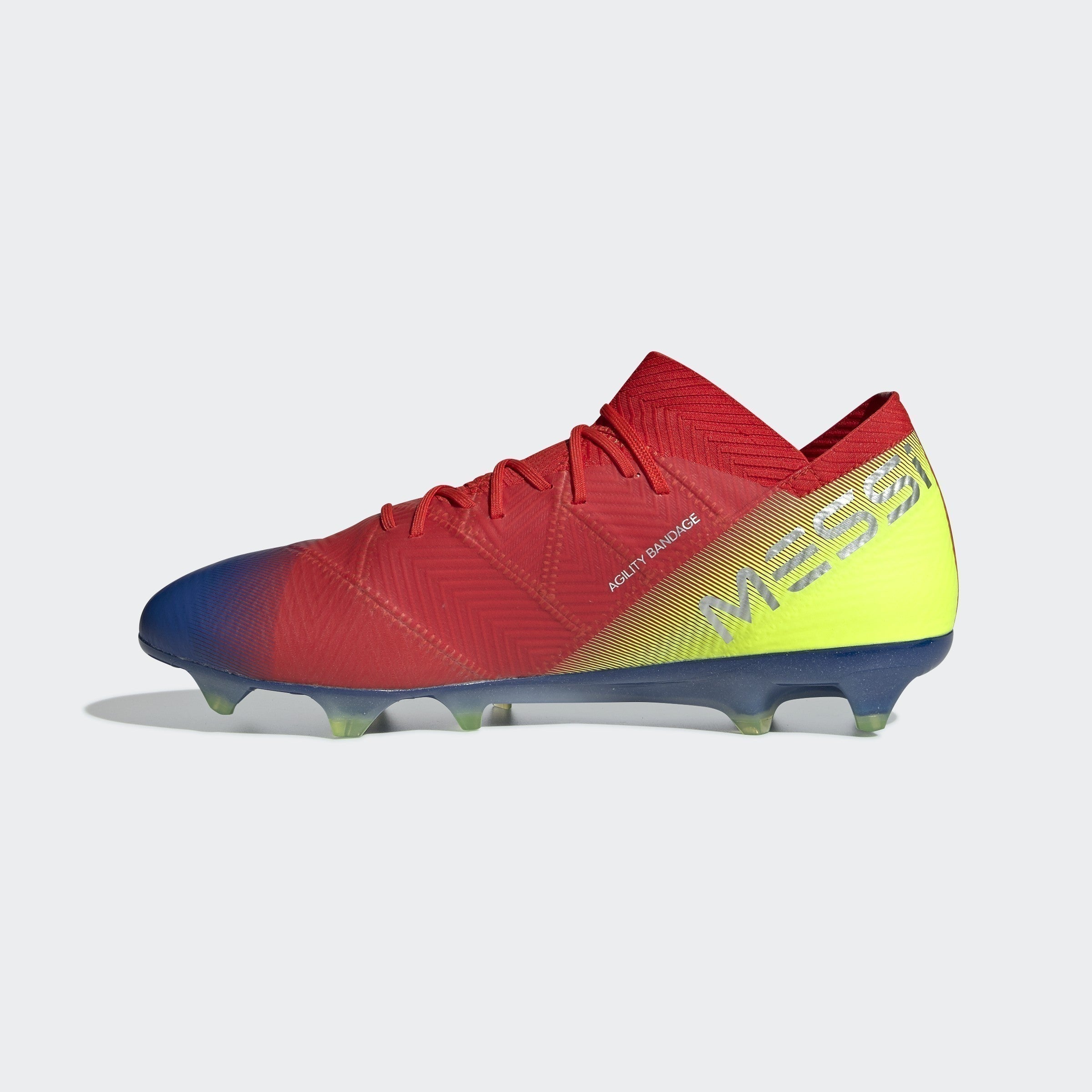 Men's Nemeziz Messi 18.1 FG Soccer Cleats - Active Red/Silver Metallic