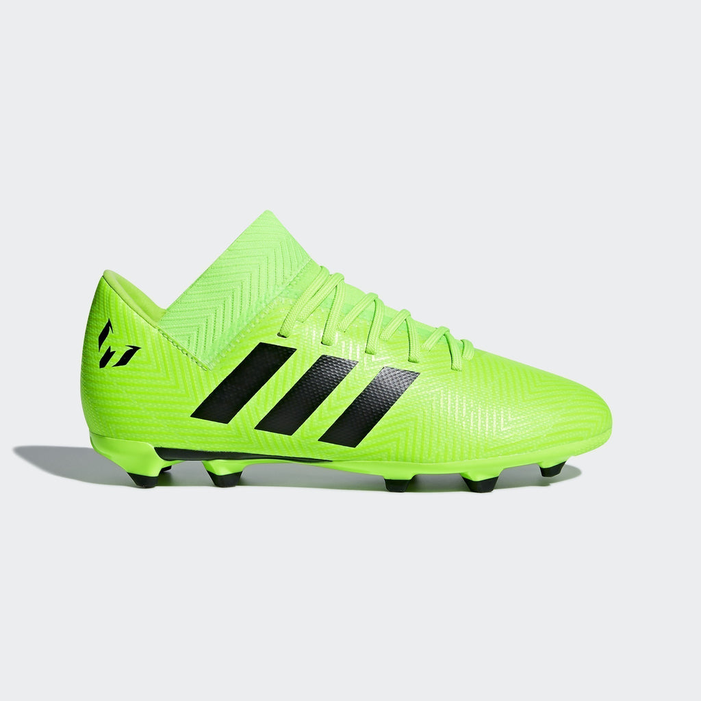 Kid's Nemeziz Messi 18.3 FG Soccer Cleats - Solar Green/Black/Green - DB2367-ADIDAS by Adidas | Available at Niky's Sports