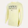 Men's Club America Vamos America Long Sleeve T Shirt Yellow - DD6846-706-NIKE by Nike | Available at Niky's Sports