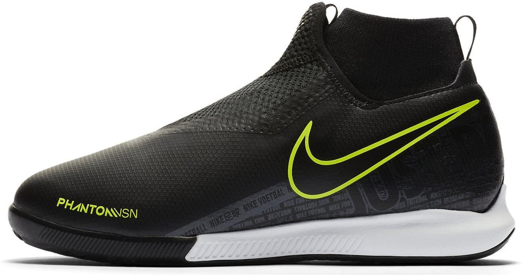 Kid's Phantom Vision Academy DF Indoor Shoes - Black/Volt