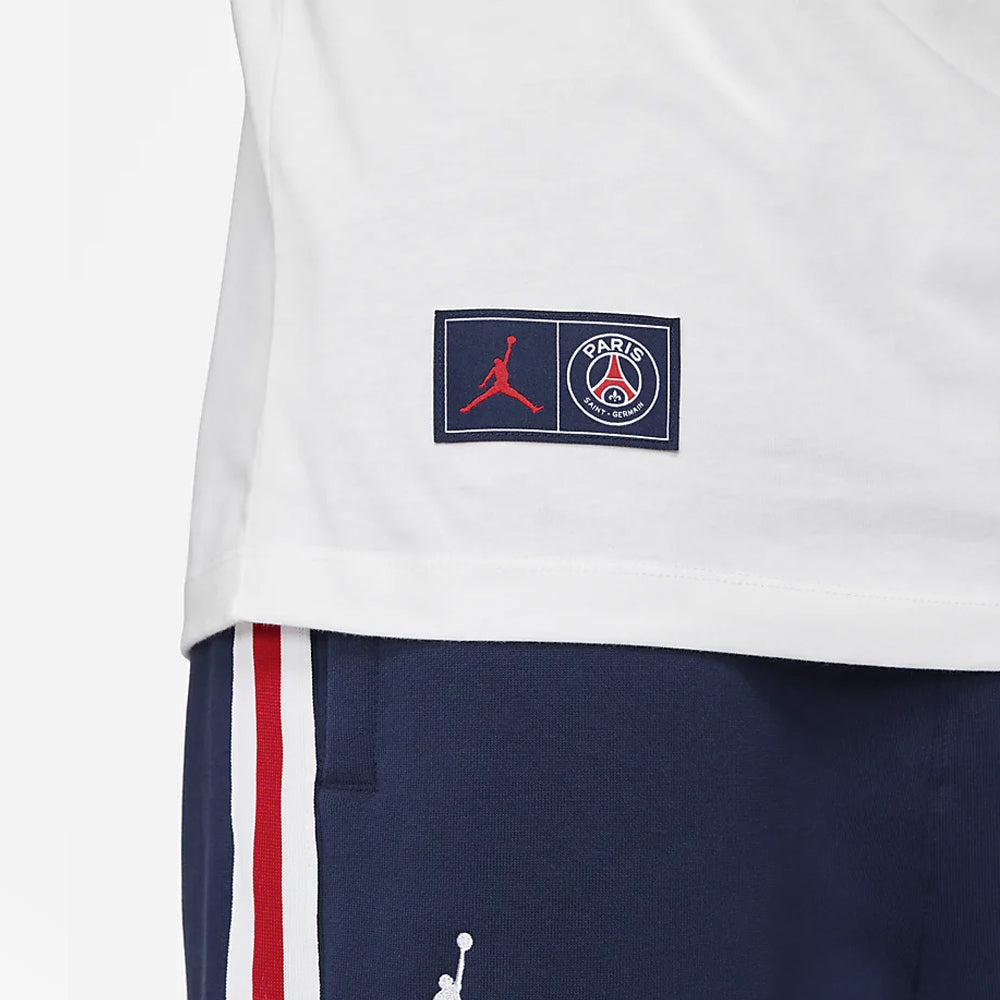 Men's Jordan Paris St Germain Wordmark T Shirt - DB6510-100-NIKE by Nike | Available at Niky's Sports