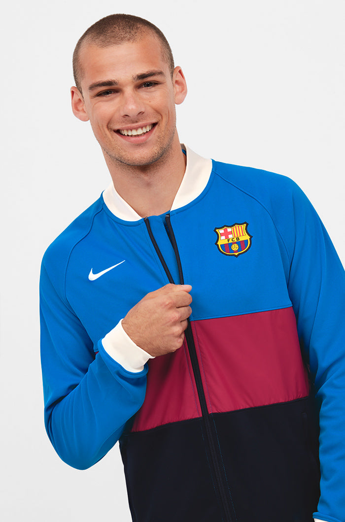 Nike FC Barcelona Men's Full-Zip Soccer Track Jacket - CW0443-427-NIKE by Nike | Available at Niky's Sports