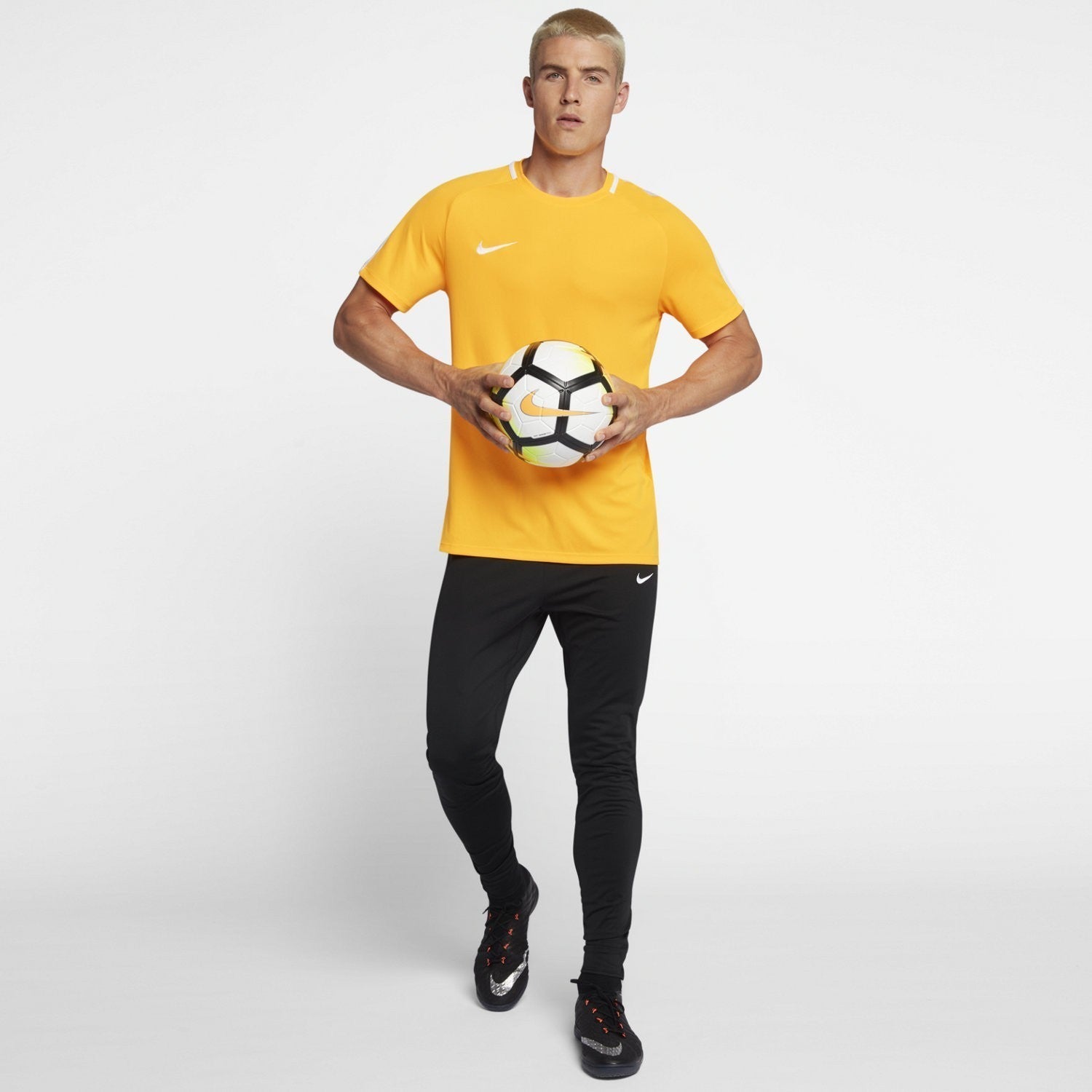 Men's Dry Academy Short Sleeve Training Top - Laser Orange/ White
