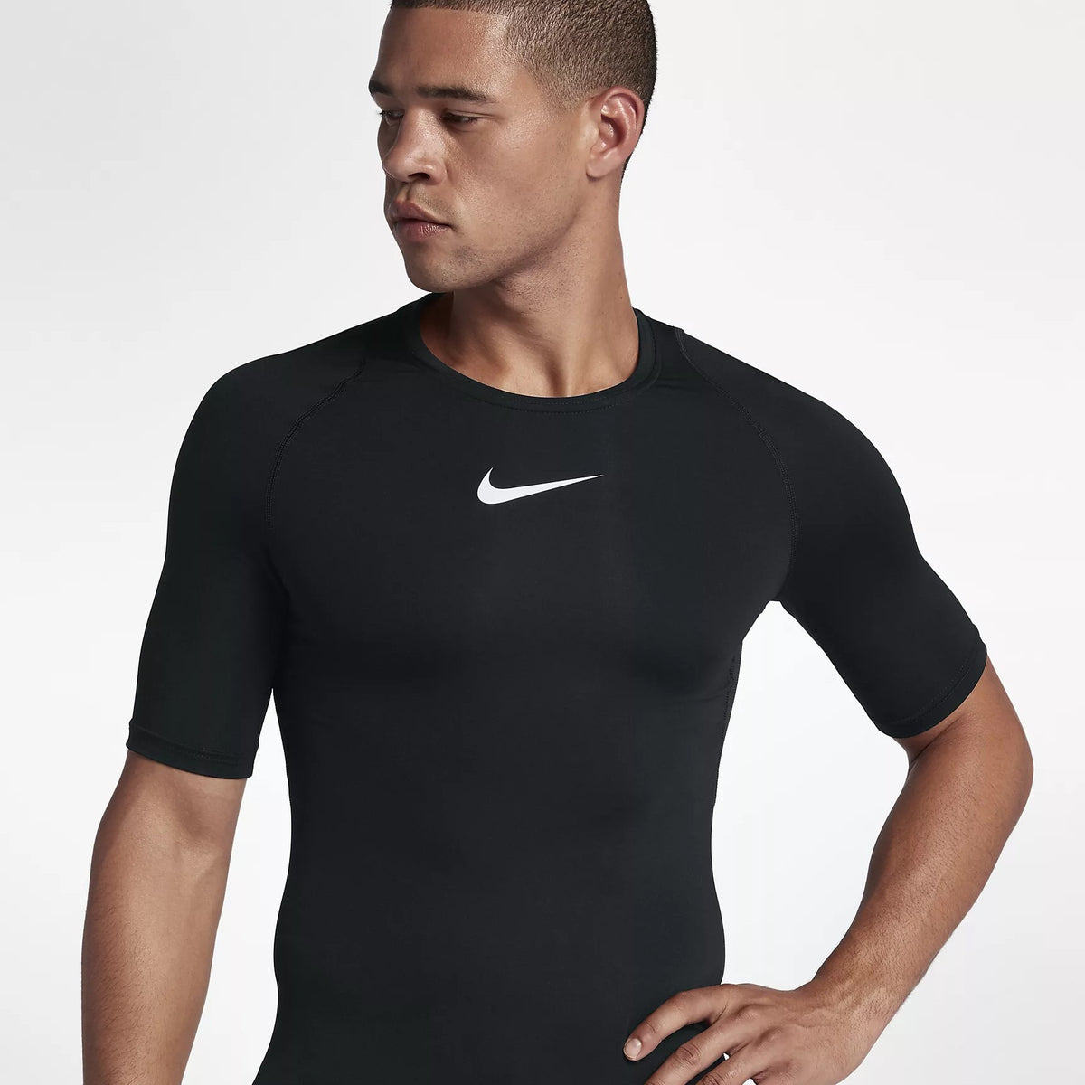 Men’s Nike Pro Short Sleeve Training Top - Black/White