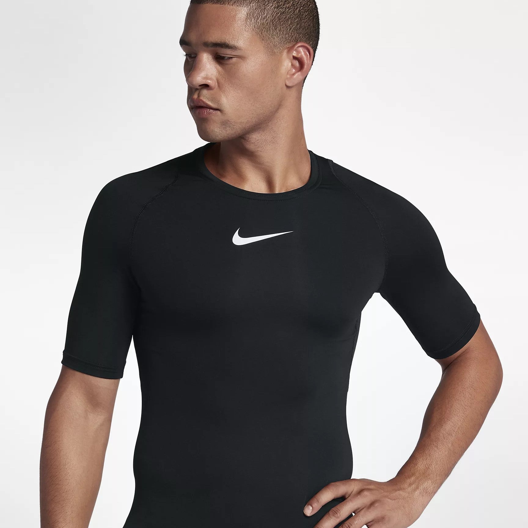 Men’s Nike Pro Short Sleeve Training Top - Black/White