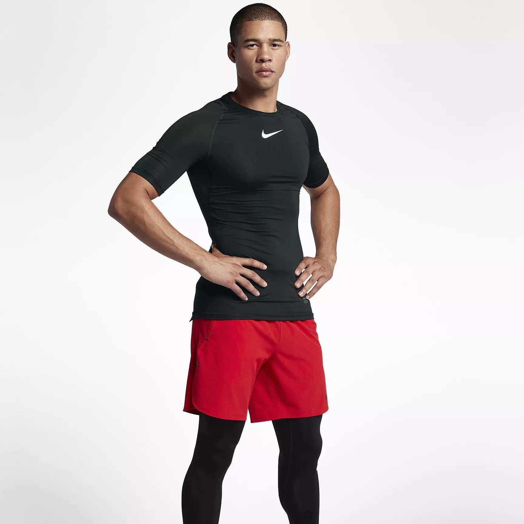 Men’s Nike Pro Short Sleeve Training Top - Black/White
