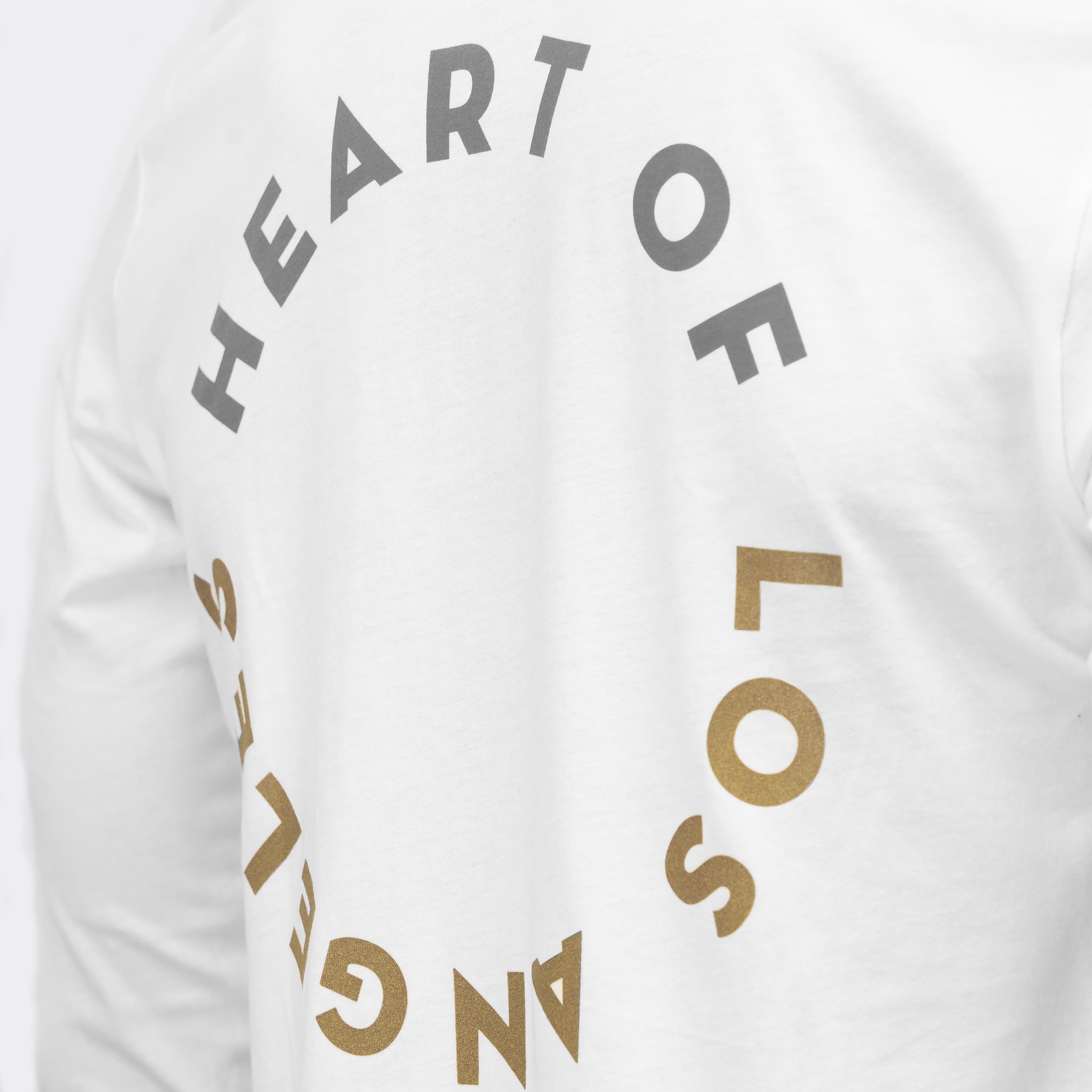 LAFC Heart of Los Angeles Long Sleeve Tee - White/Gray/Gold