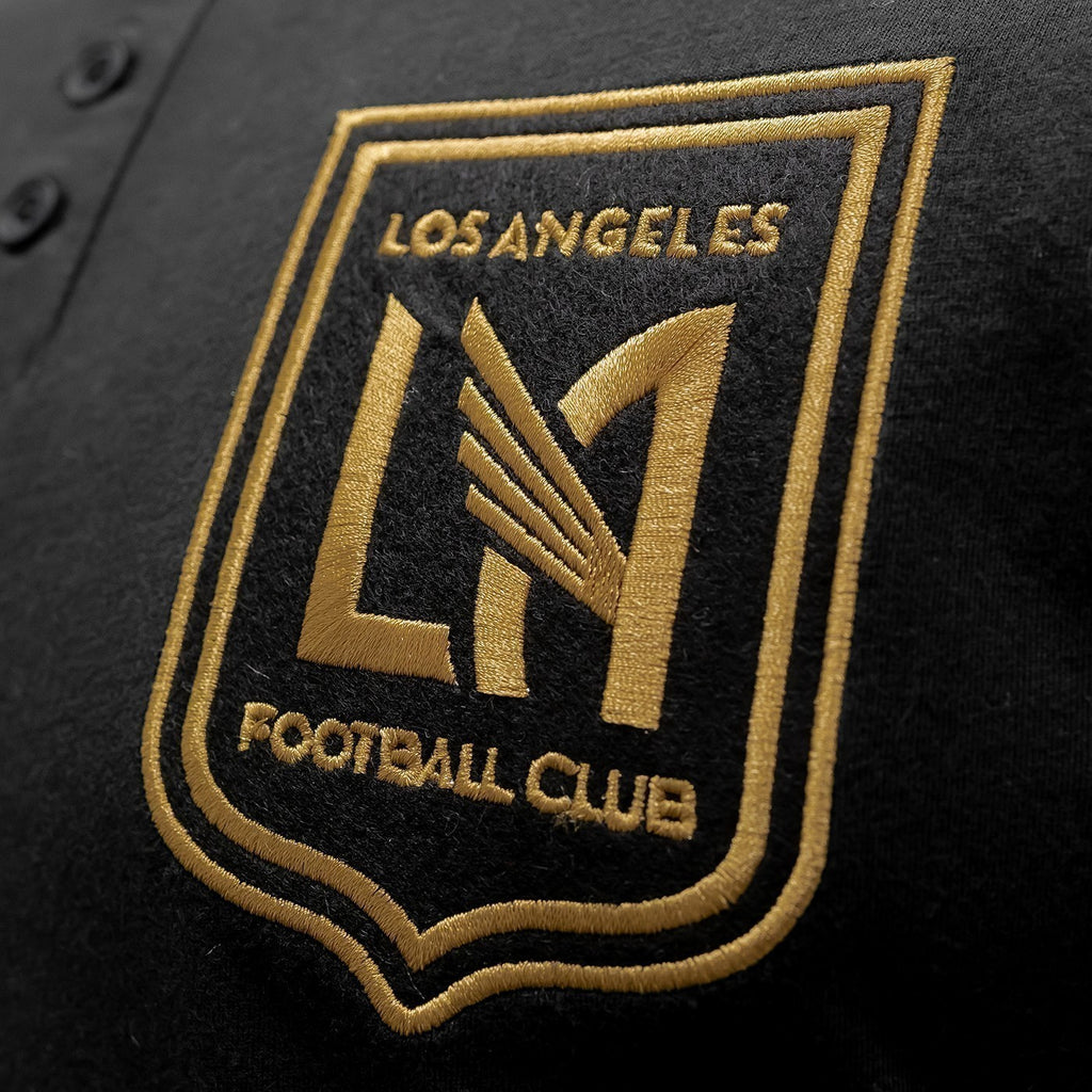 Men's LAFC 3/4 Sleeve Henley - Black/Gray/Gold