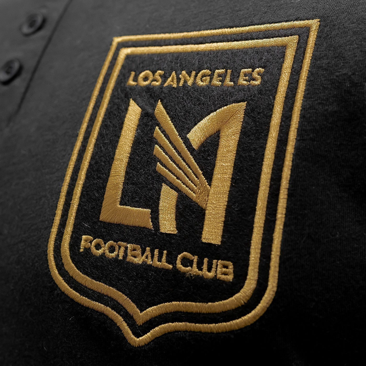 Men's LAFC 3/4 Sleeve Henley - Black/Gray/Gold