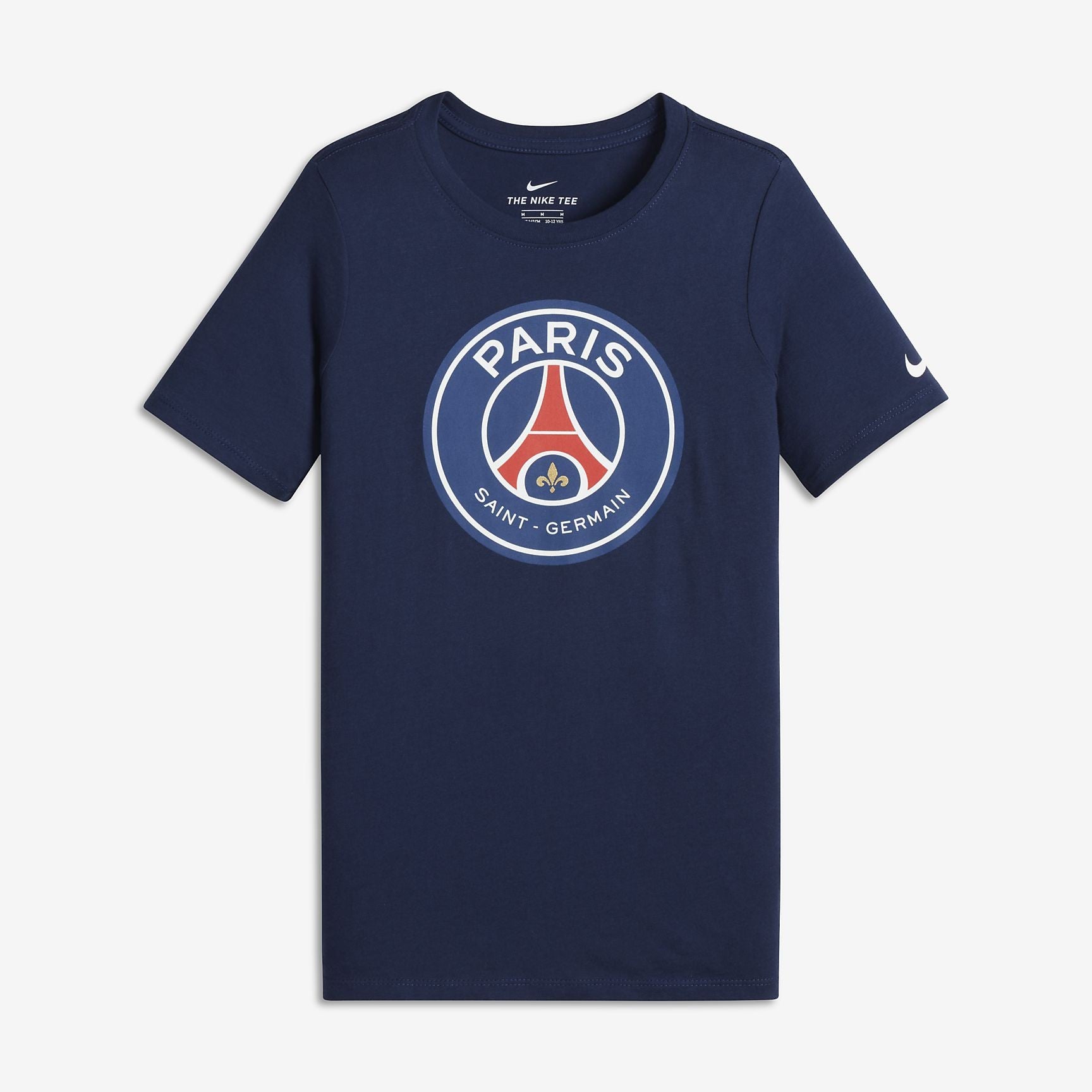 Kid's Paris Saint-Germain Crest T-Shirt - Midnight Navy - 898631-410-NIKE by Nike | Available at Niky's Sports