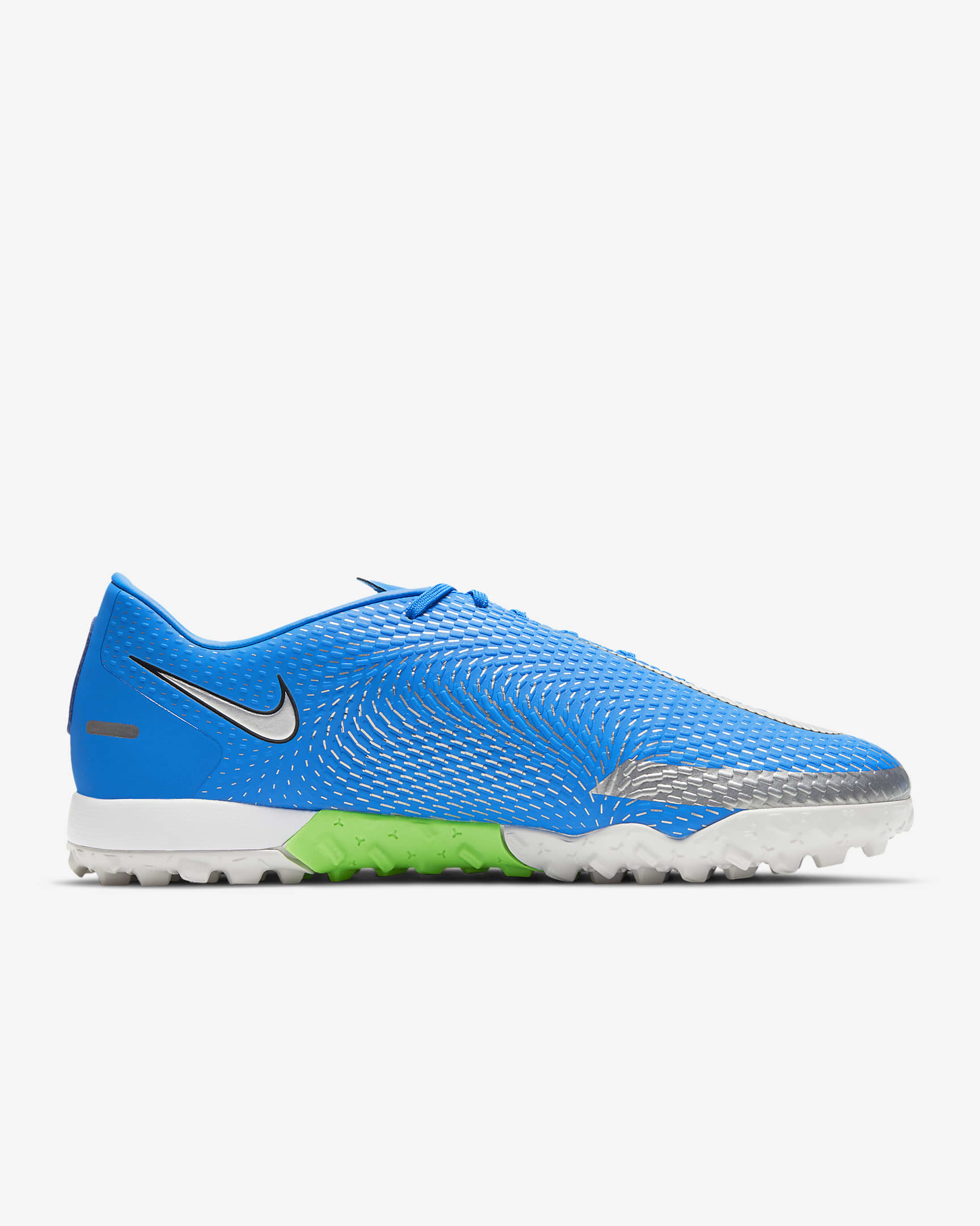 Men's Phantom GT Academy Turf Soccer Shoes Blue - CK8470-400-NIKE by Nike | Available at Niky's Sports