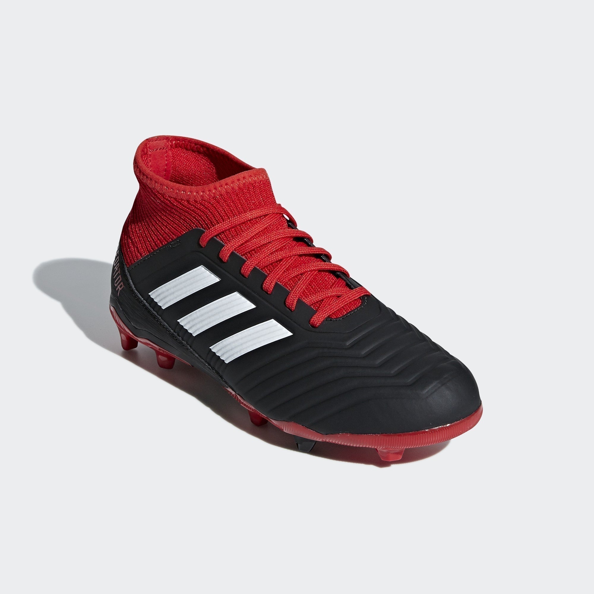 Predator 18.1 FG Kid's Soccer Cleats - Black/White/Red - DB2313-ADIDAS by Adidas | Available at Niky's Sports