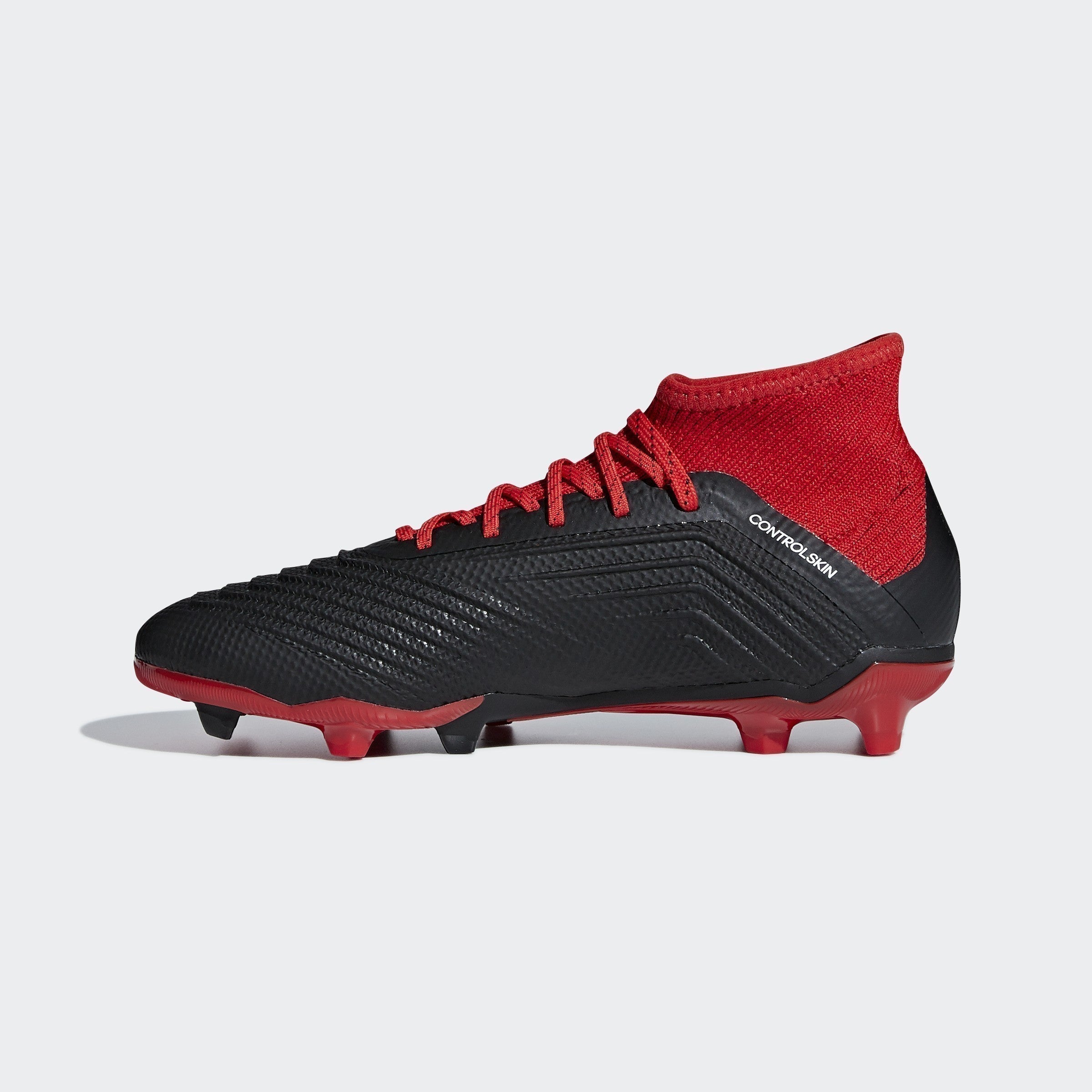 Predator 18.1 FG Kid's Soccer Cleats - Black/White/Red - DB2313-ADIDAS by Adidas | Available at Niky's Sports