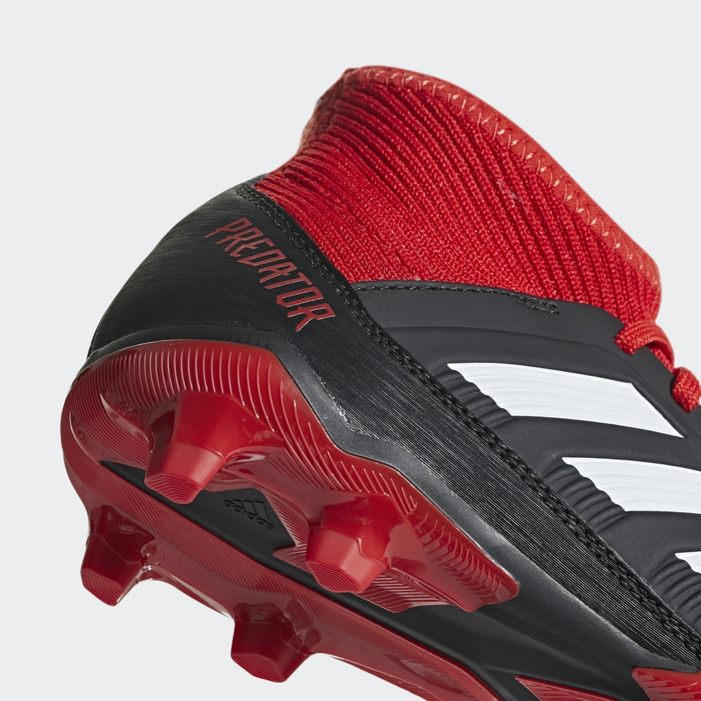 Predator 18.1 FG Kid's Soccer Cleats - Black/White/Red - DB2313-ADIDAS by Adidas | Available at Niky's Sports