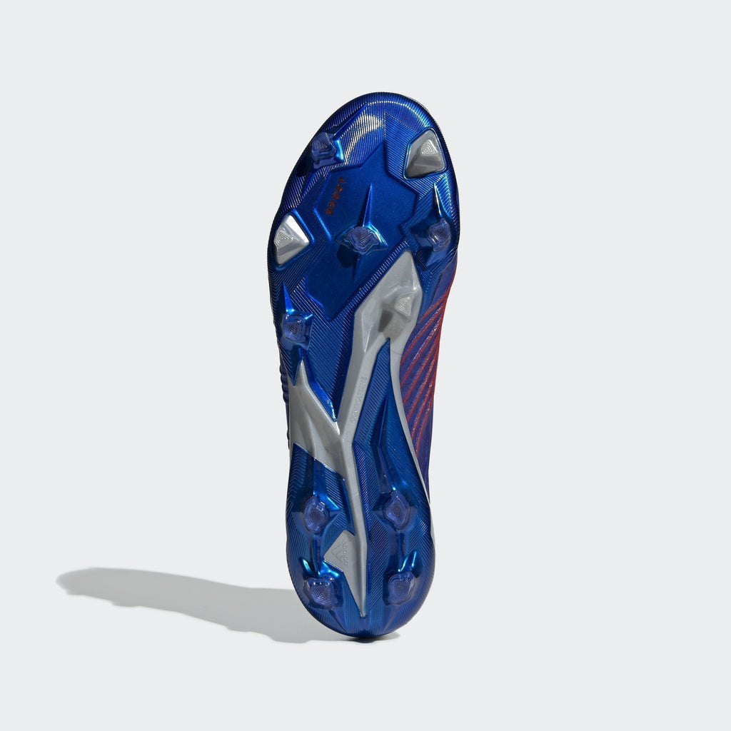 Men's Predator 19+ FG Soccer Cleats - Bold Blue/Silver Metallic/Active Red - BB9087-ADIDAS by Adidas | Available at Niky's Sports