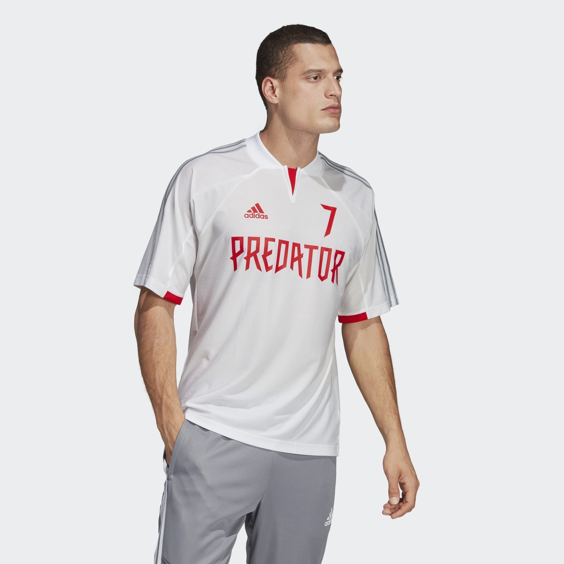 Adidas Men Predator David Beckham Jersey (White / Clear Grey)