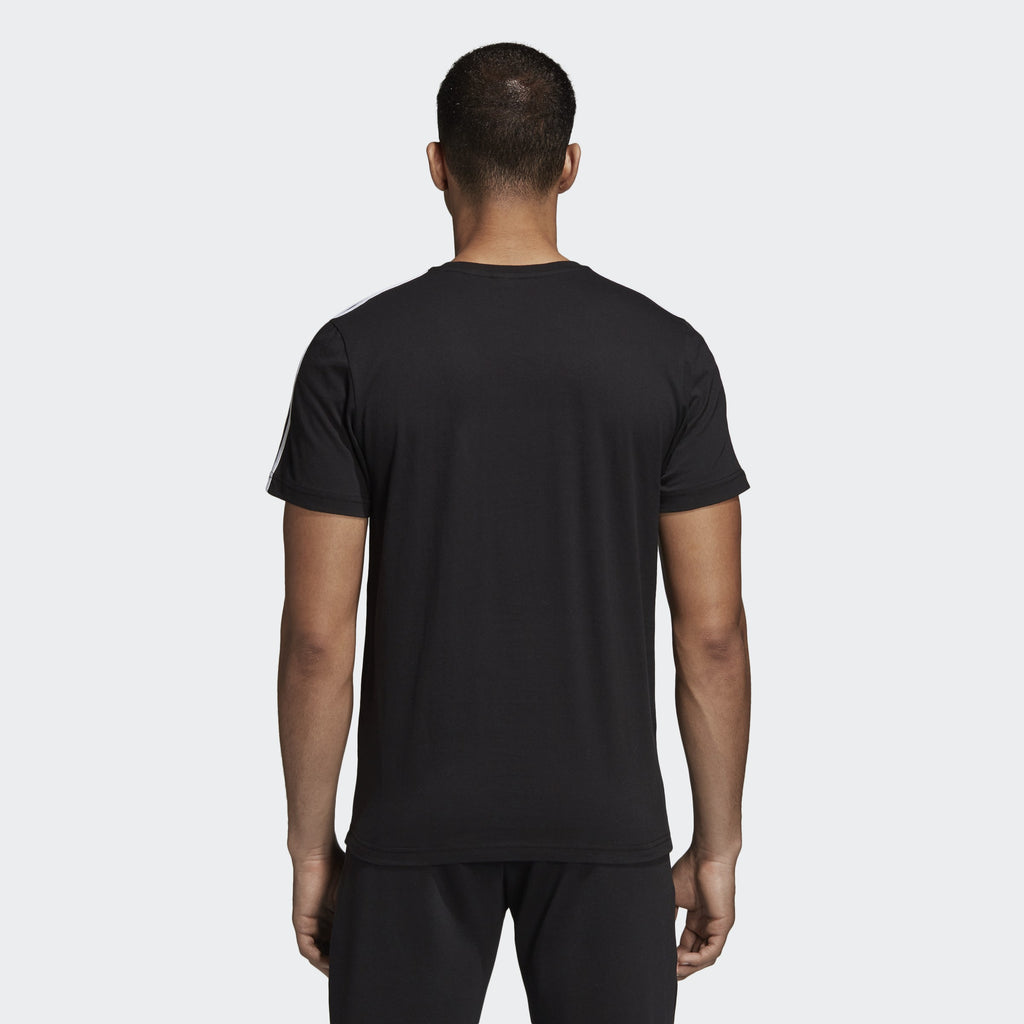 Men's Real Madrid 3-Stripes Tee - Black/White