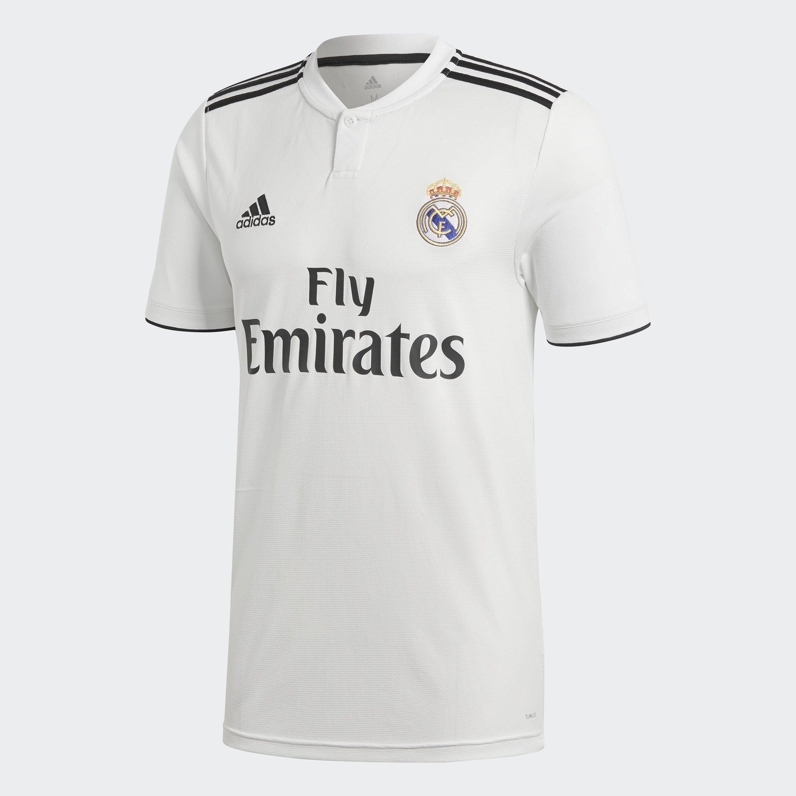 Men's Real Madrid 18/19 Home Jersey - White/Black - DH3372-ADIDAS by Adidas | Available at Niky's Sports