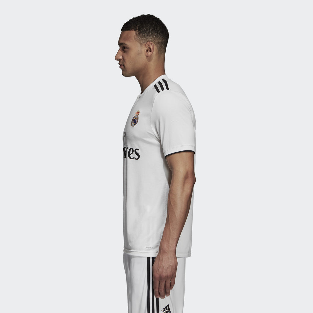Men's Real Madrid 18/19 Home Jersey - White/Black - DH3372-ADIDAS by Adidas | Available at Niky's Sports