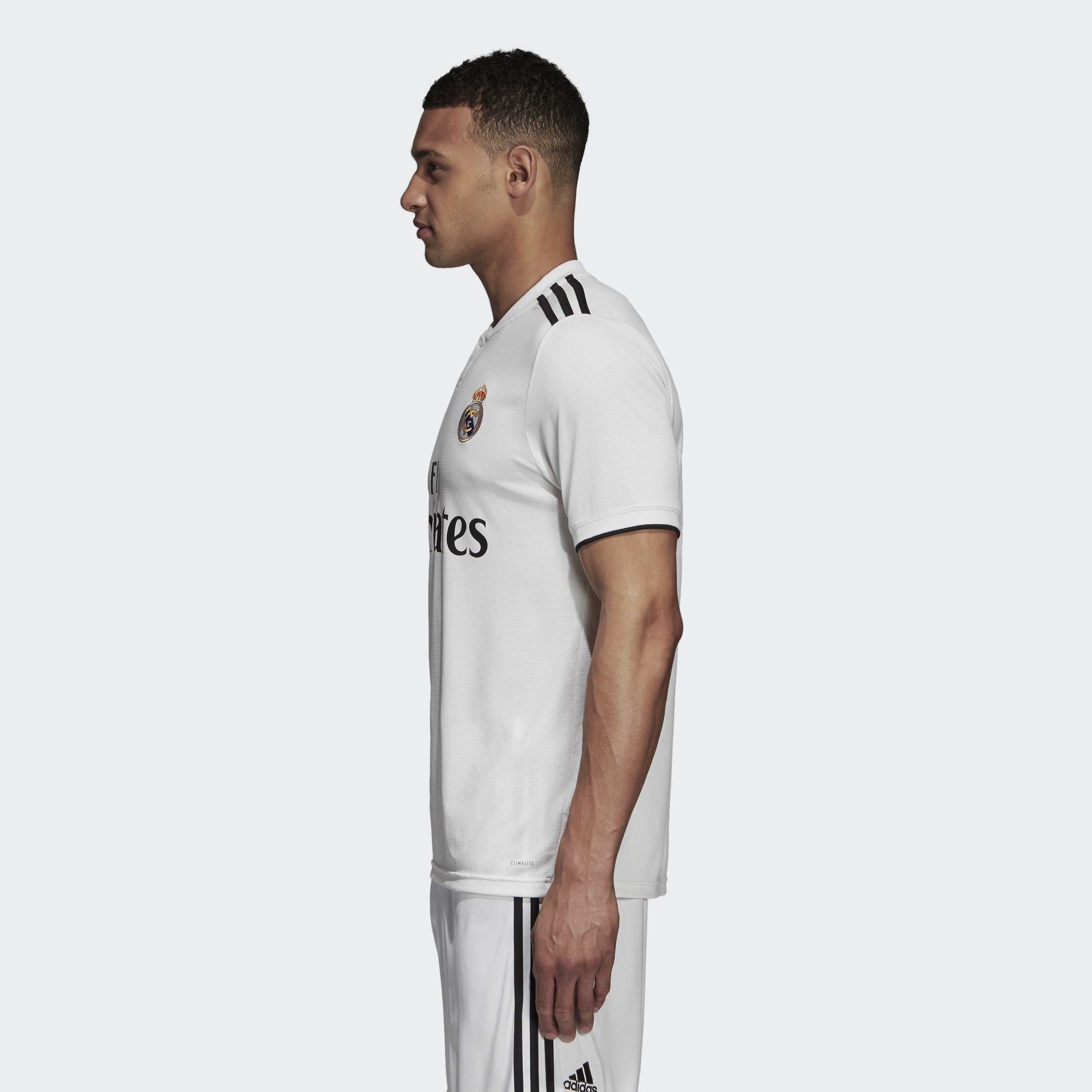Men's Real Madrid 18/19 Home Jersey - White/Black - DH3372-ADIDAS by Adidas | Available at Niky's Sports