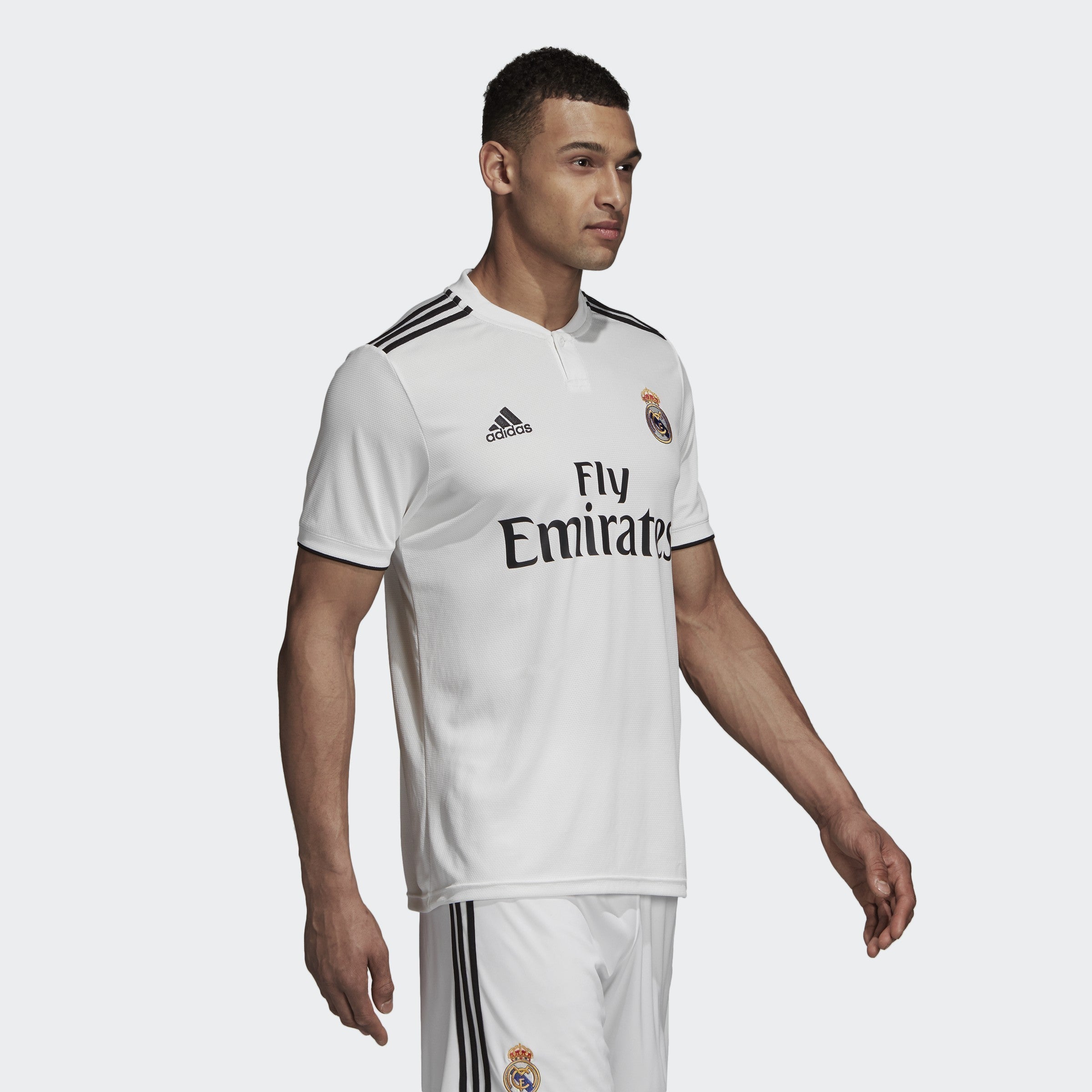 Men's Real Madrid 18/19 Home Jersey - White/Black - DH3372-ADIDAS by Adidas | Available at Niky's Sports