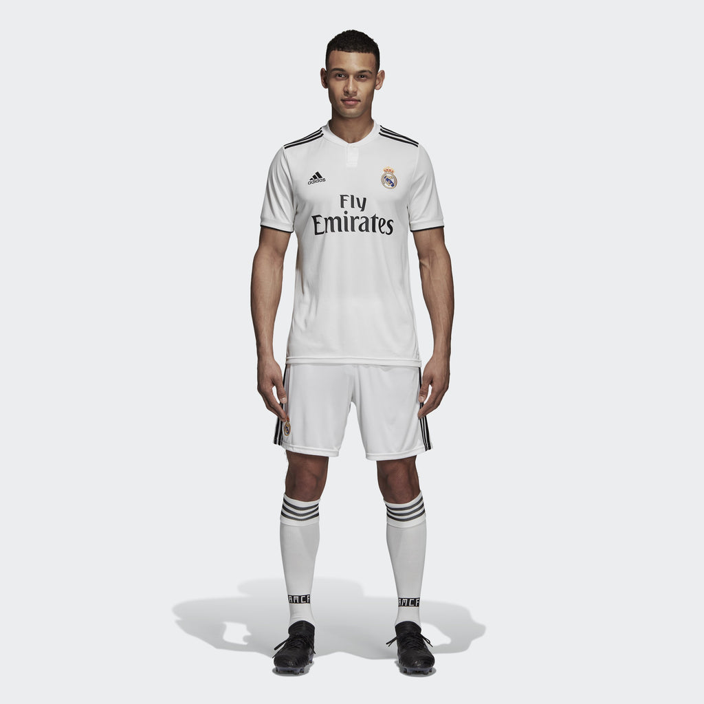 Men's Real Madrid 18/19 Home Jersey - White/Black - DH3372-ADIDAS by Adidas | Available at Niky's Sports