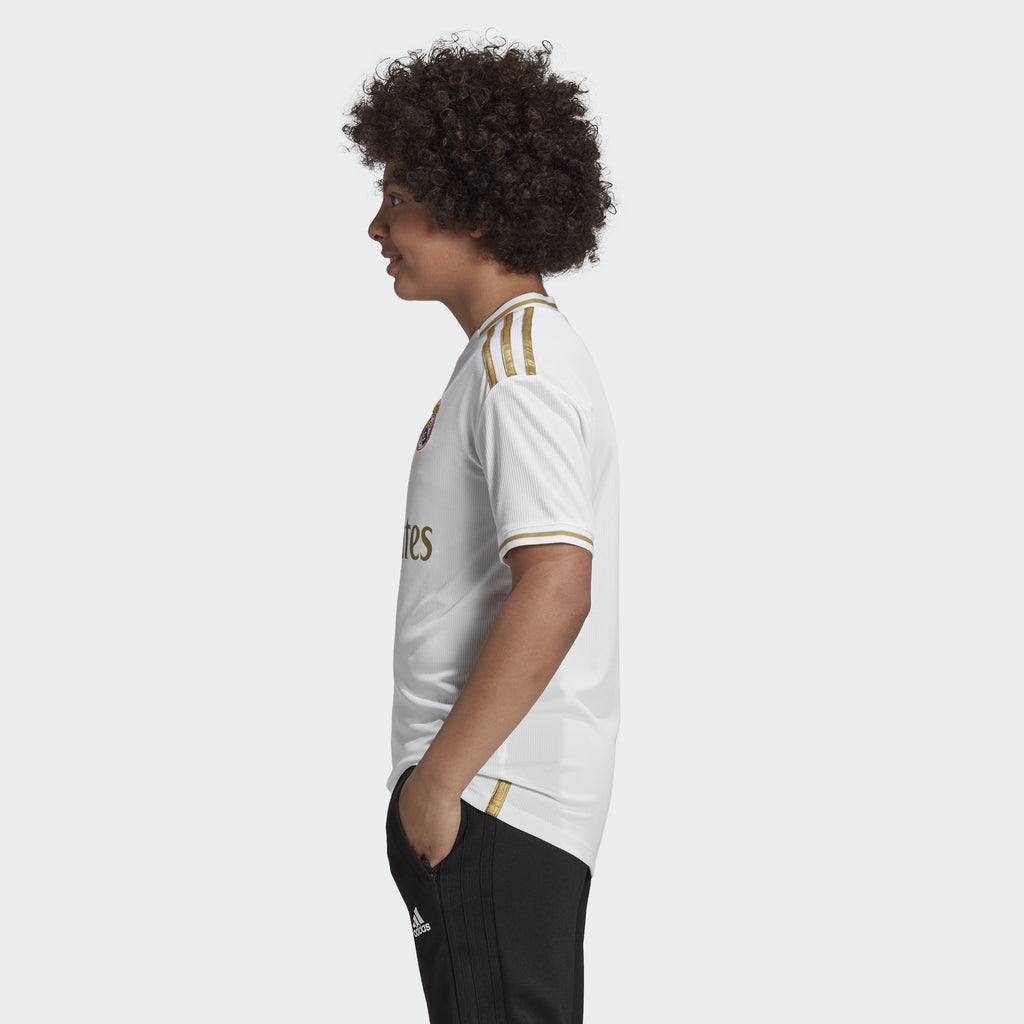 Kid's Real Madrid 19/20 Home Jersey - White - DX8838-ADIDAS by Adidas | Available at Niky's Sports