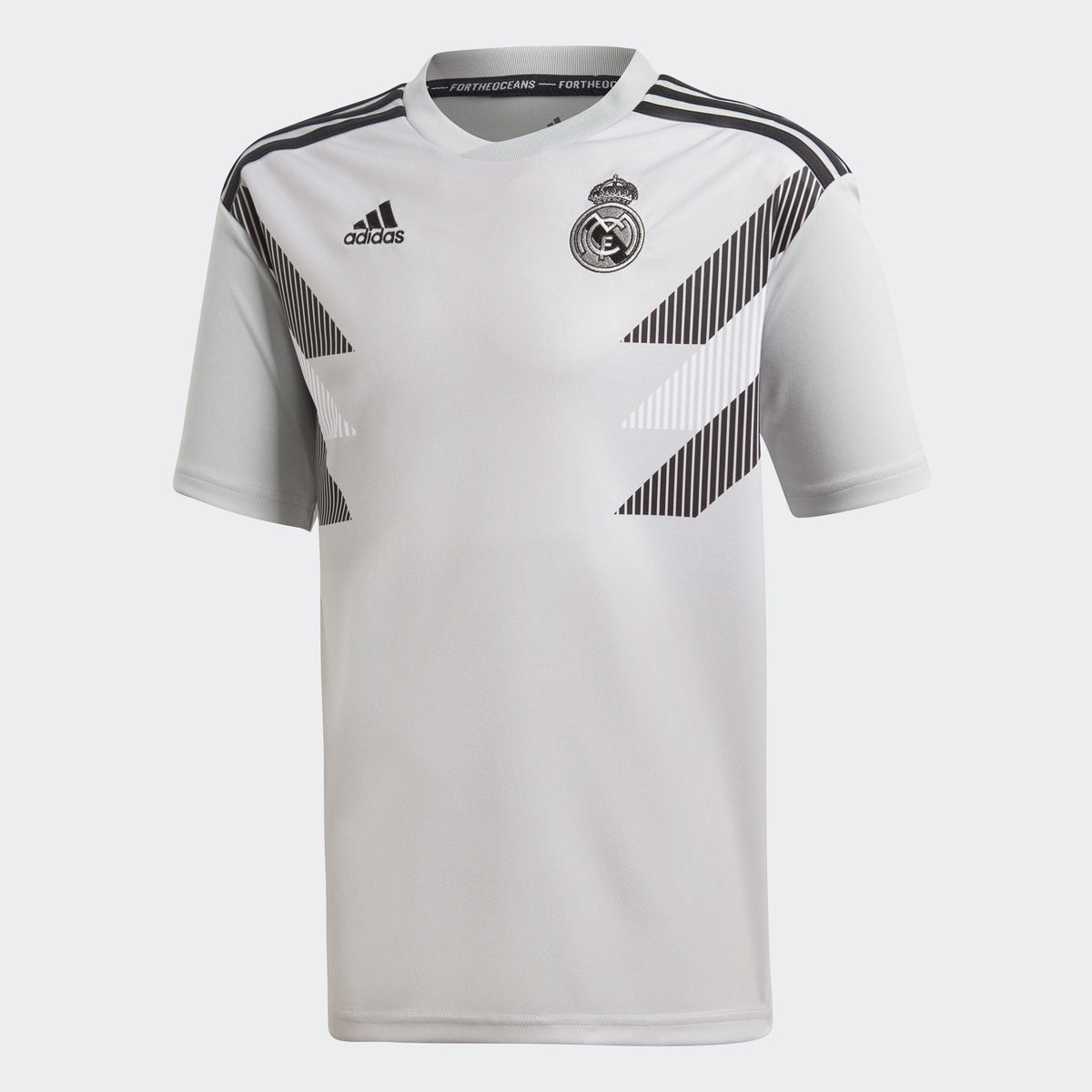 Kid&#39;s Real Madrid 18/19 Pre-Match Home Jersey - Stone/Black - CW5827-ADIDAS by Adidas | Available at Niky&#39;s Sports