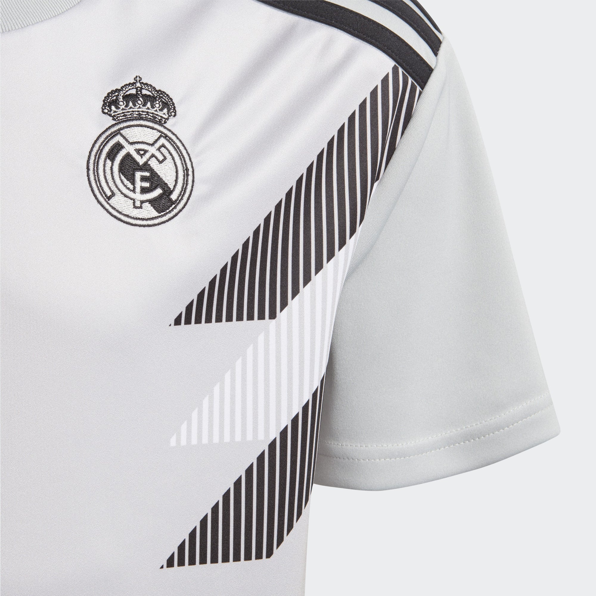 Kid's Real Madrid 18/19 Pre-Match Home Jersey - Stone/Black - CW5827-ADIDAS by Adidas | Available at Niky's Sports