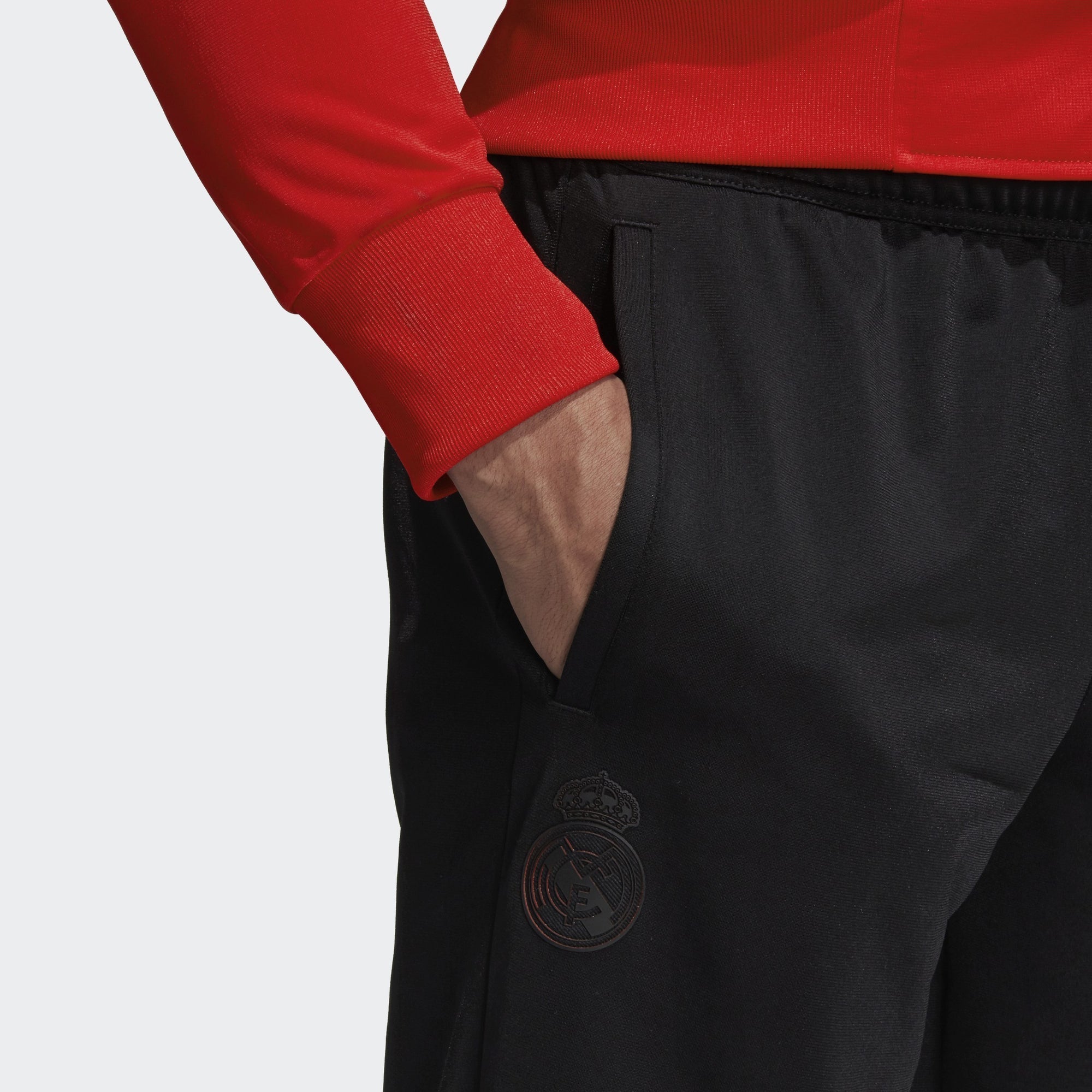 Men's Real Madrid Icon Track Pants - Black - CW8703-ADIDAS by Adidas | Available at Niky's Sports