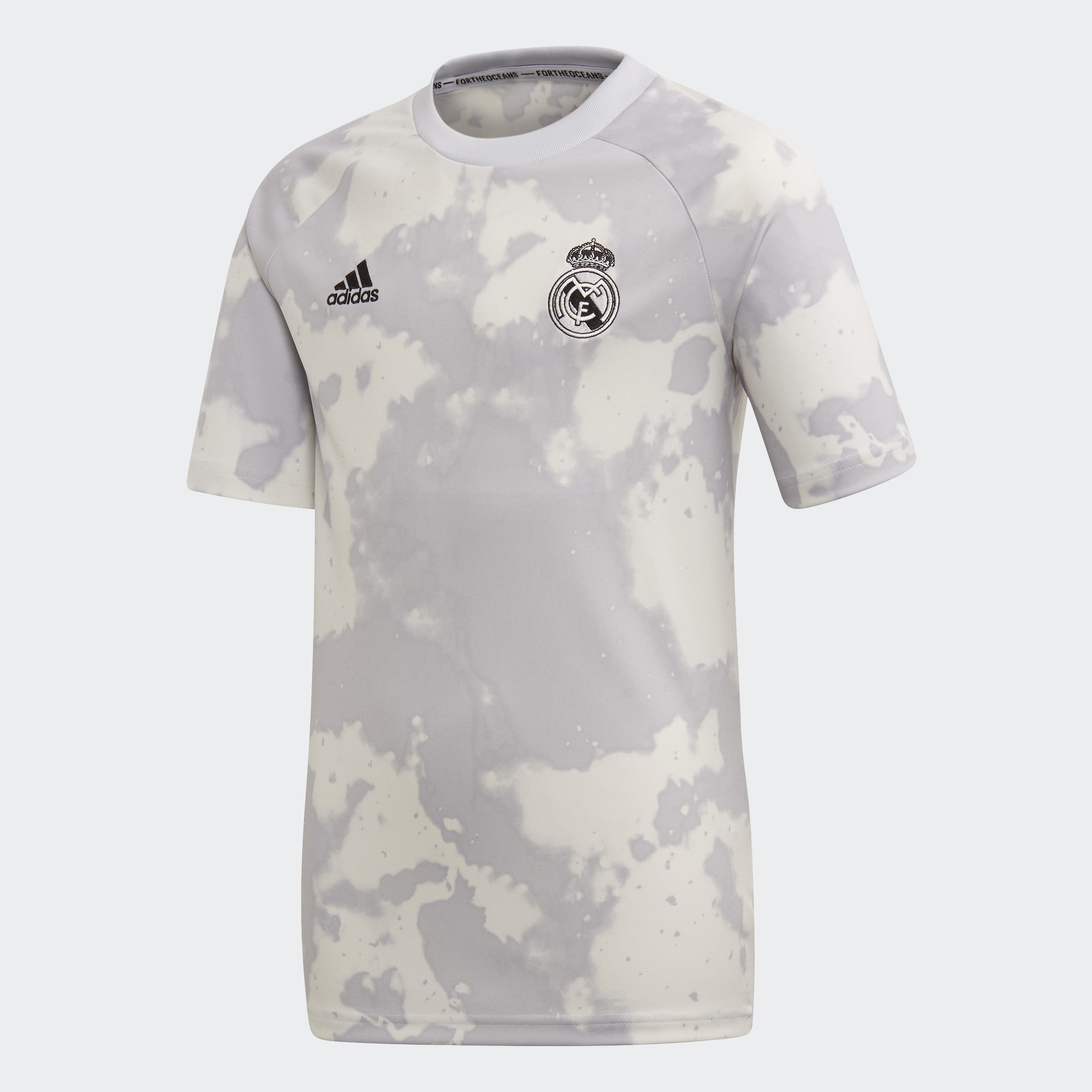 Kid's Real Madrid Pre-Match Jersey - Clear Grey/White - FL7866-ADIDAS by Adidas | Available at Niky's Sports