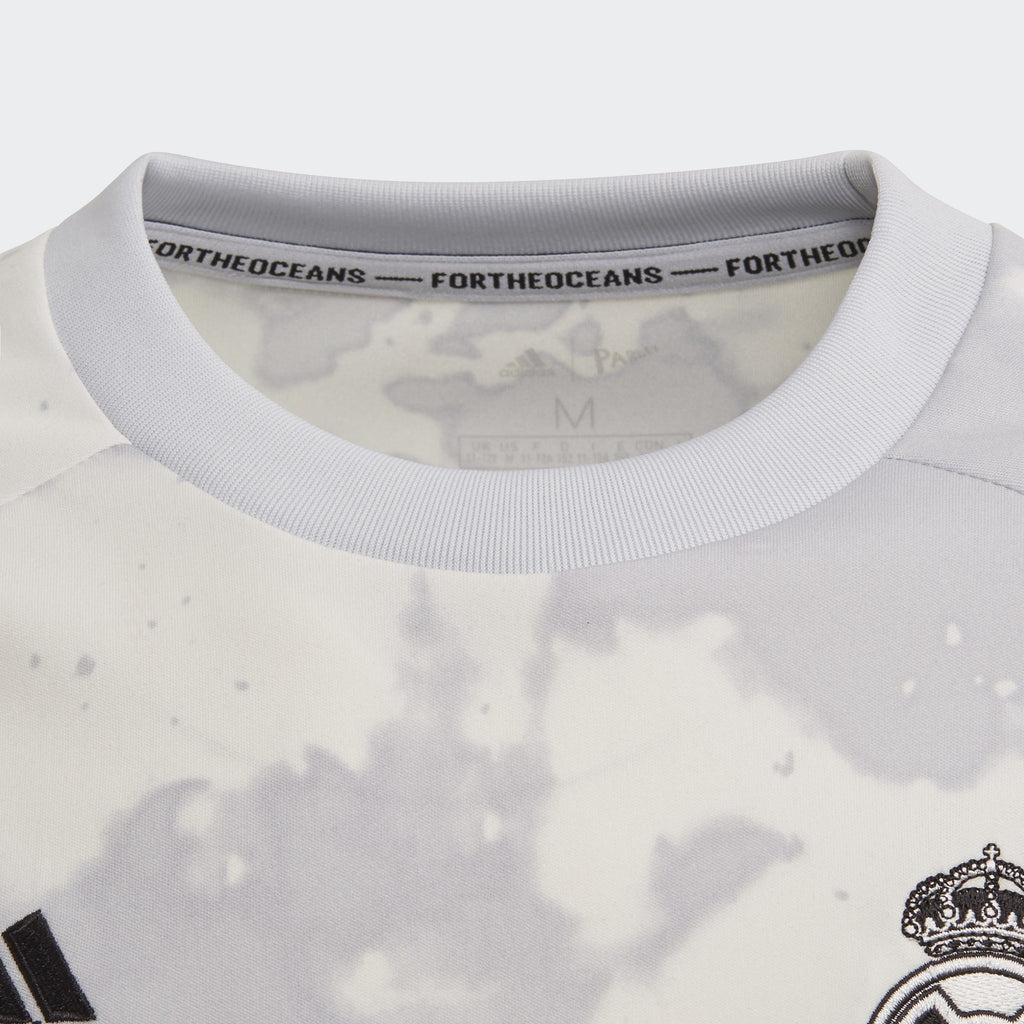 Kid's Real Madrid Pre-Match Jersey - Clear Grey/White - FL7866-ADIDAS by Adidas | Available at Niky's Sports