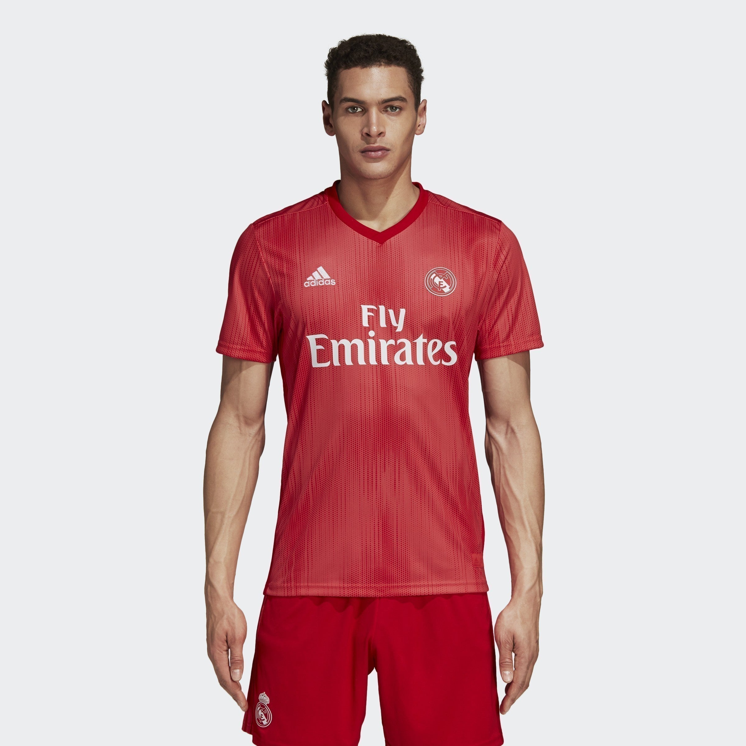 Men s Real Madrid 18 19 Third Jersey Real Coral Red
