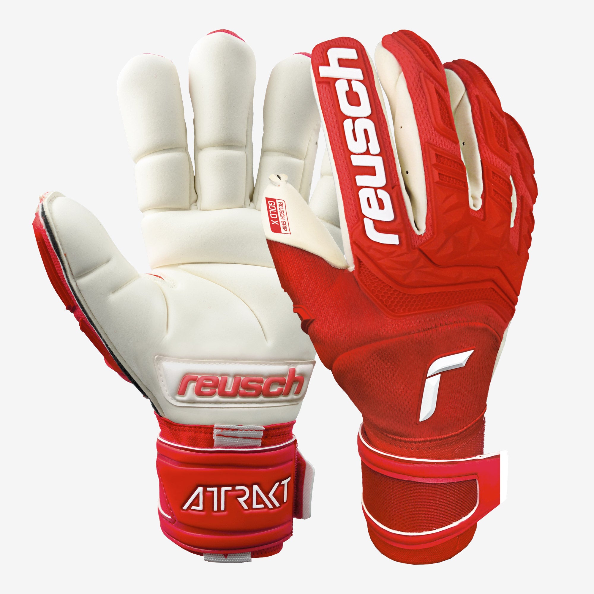 ATTRAKT FREEGEL GOLD X FINGER SUPPORT GOALKEEPER GLOVE - 5170960-REUSCH by Reusch | Available at Niky's Sports