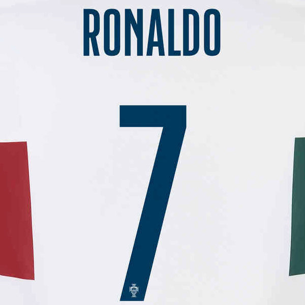 Authentic Ronaldo #7 Portugal Away Name and Number set 2022