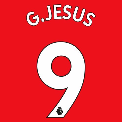 EPL GABRIEL JESUS WHITE NAME AND NUMBER SET 22-23