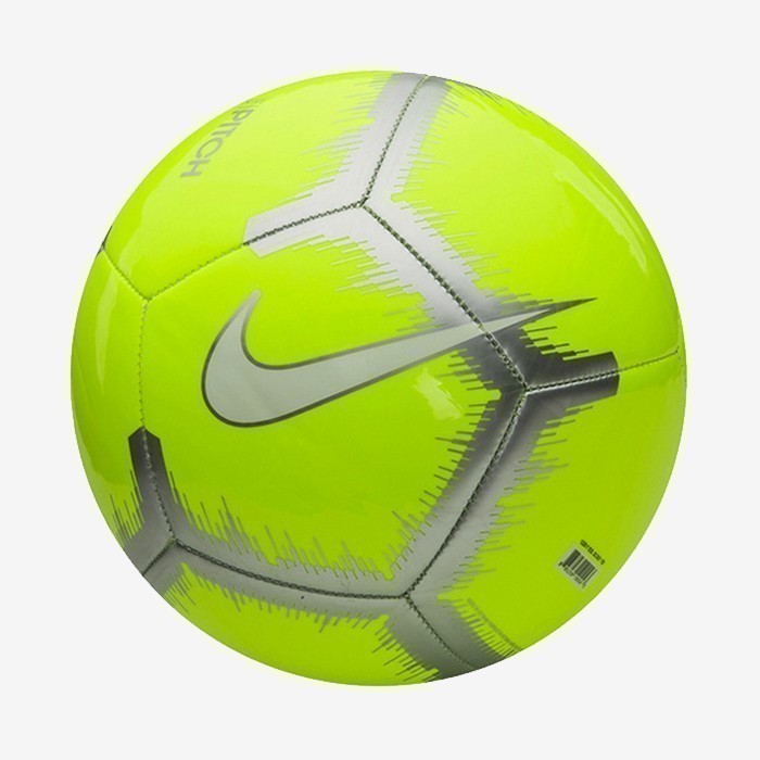 Pitch Event Pack Soccer Ball - Volt/Chrome/White - SC3521-702-NIKE by Nike | Available at Niky's Sports